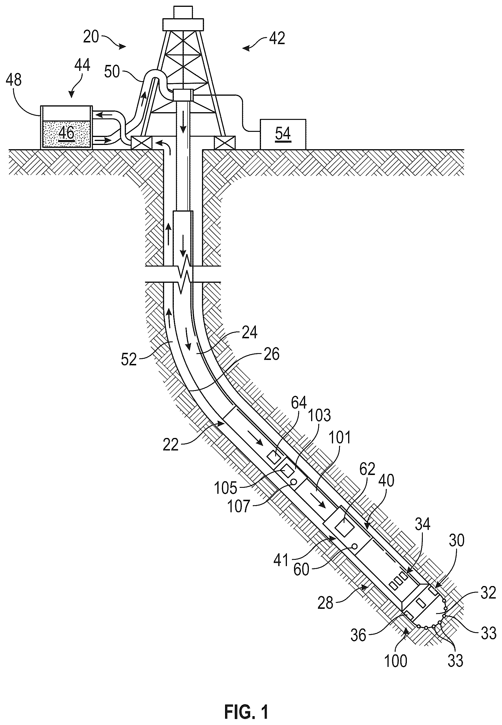 Patent US12618319 Figure 1 – Methods and systems for detecting and mitigating downhole motor dysfunction