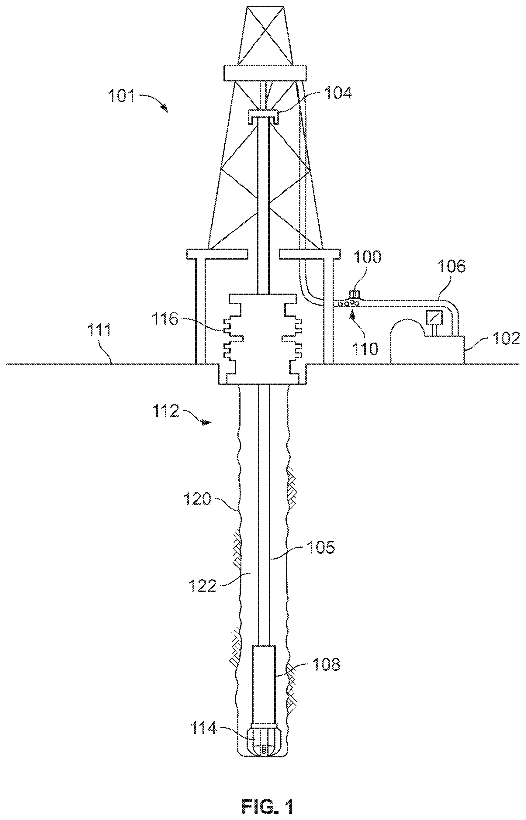 Patent US12618322 Figure 1 – Dispensing microprocessor devices for downhole data collection