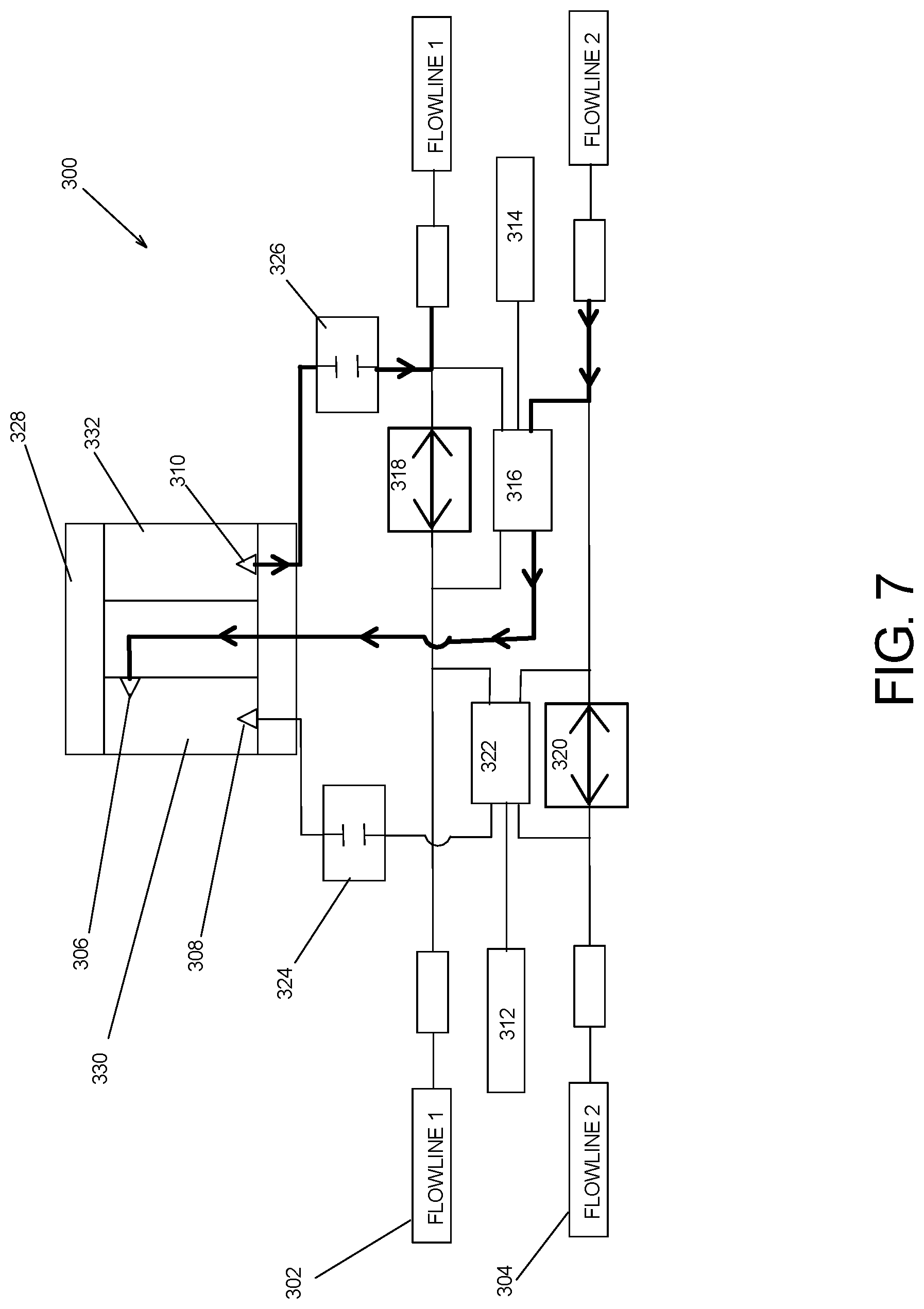 Patent US12618325 Figure 7 – Dynamic multi-flowline control system for downhole tools