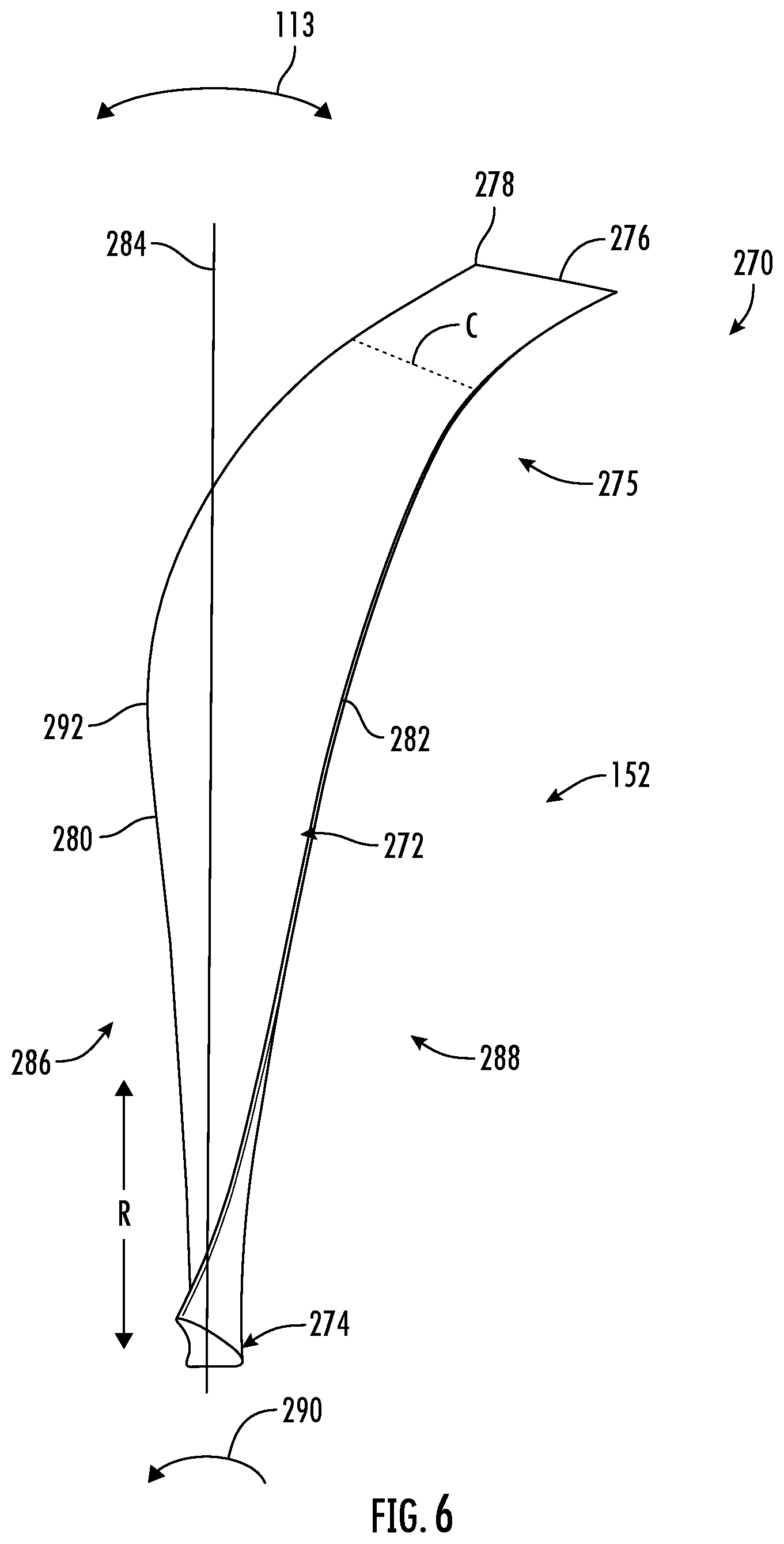 Patent US12618329 Figure 6 – Unducted airfoil assembly