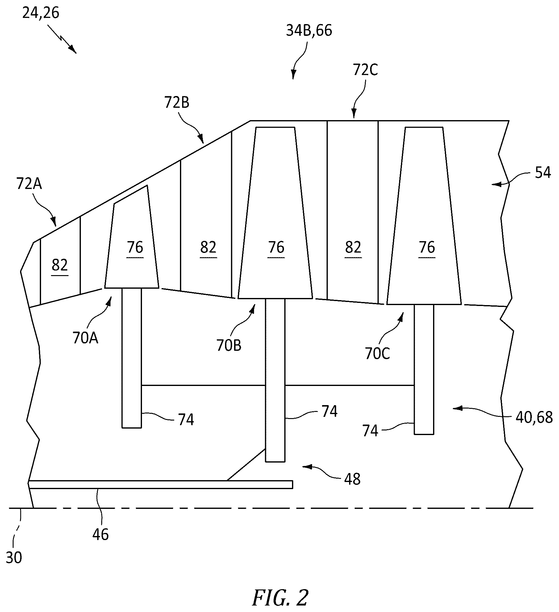 Patent US12618330 Figure 2 – Turbine engine airfoil