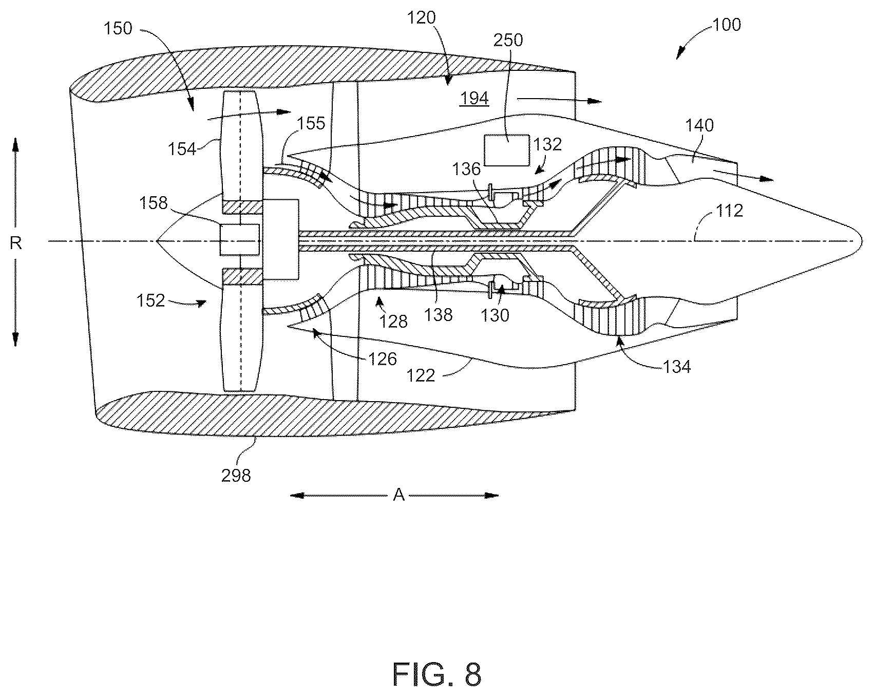 Patent US12618332 Figure 7 – Gas turbine engine