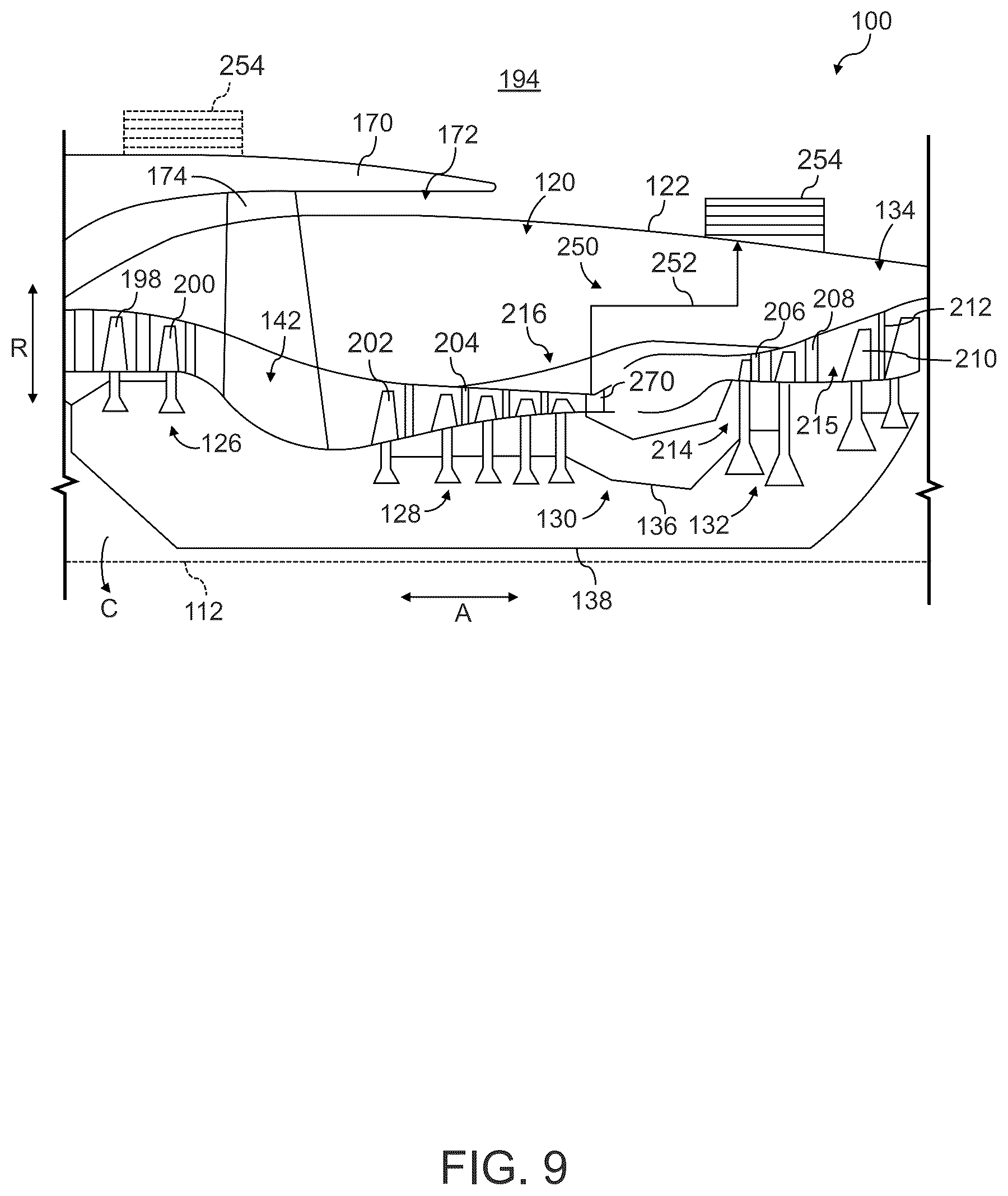 Patent US12618332 Figure 8 – Gas turbine engine