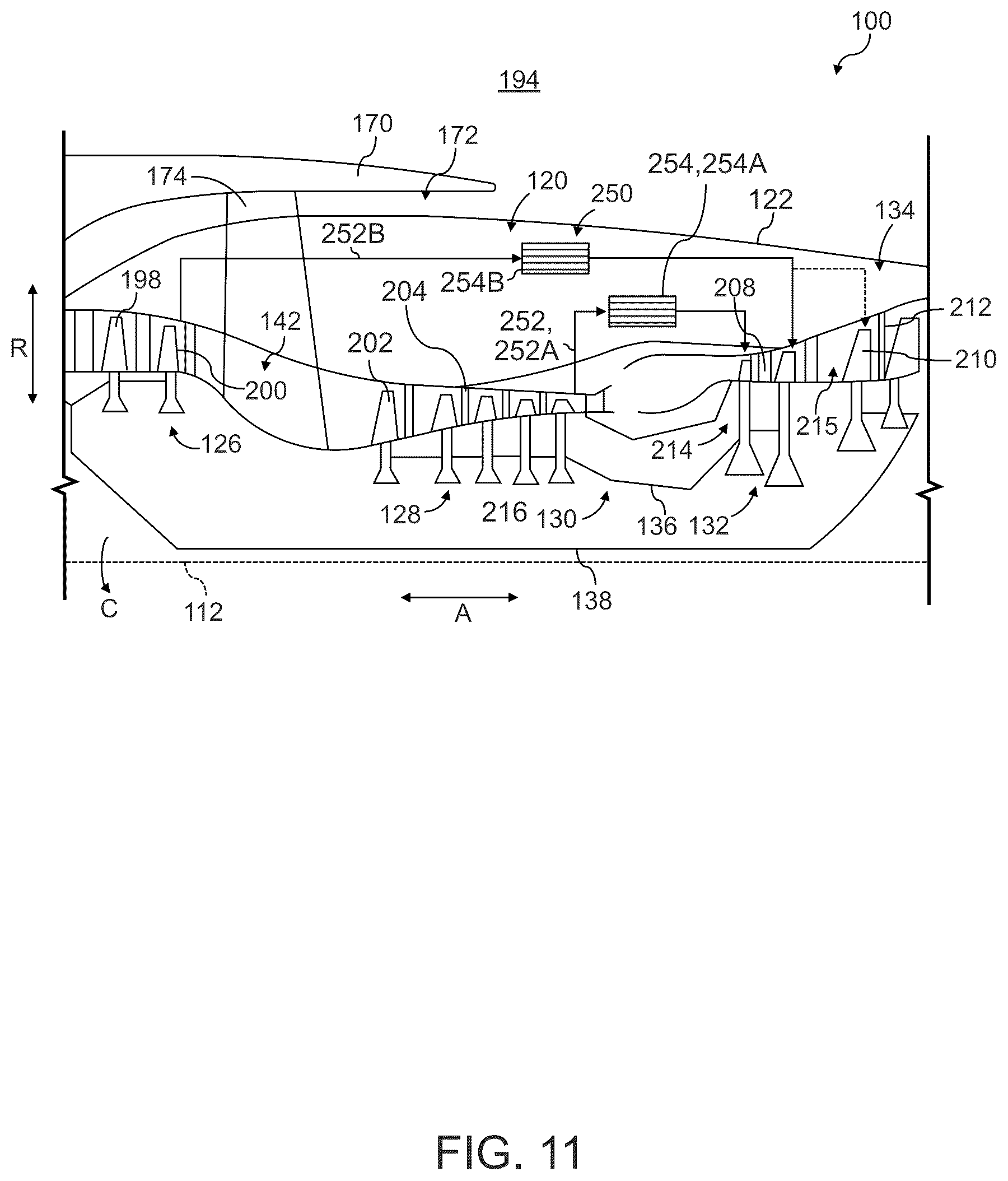 Patent US12618332 Figure 10 – Gas turbine engine