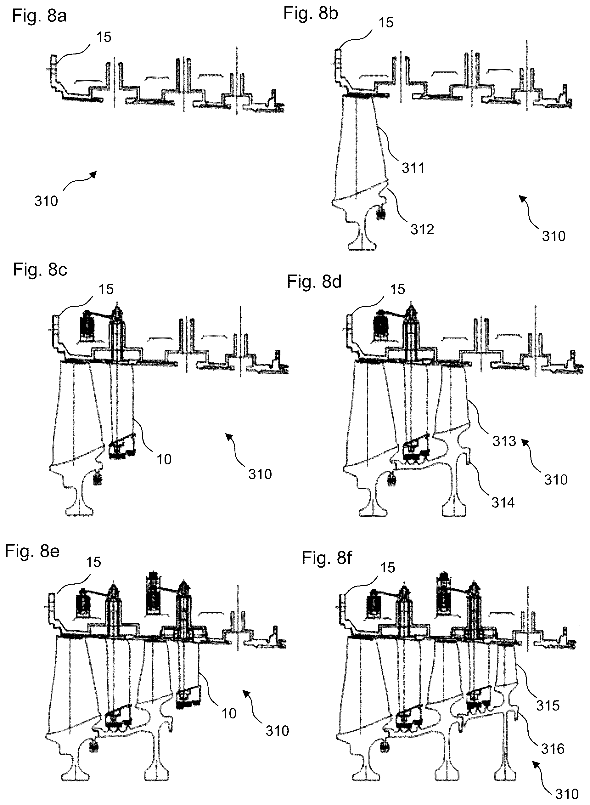 Patent US12618334 Figure 8 – Stator vane assembly of a turbomachine and method for assembling a stator vane assembly