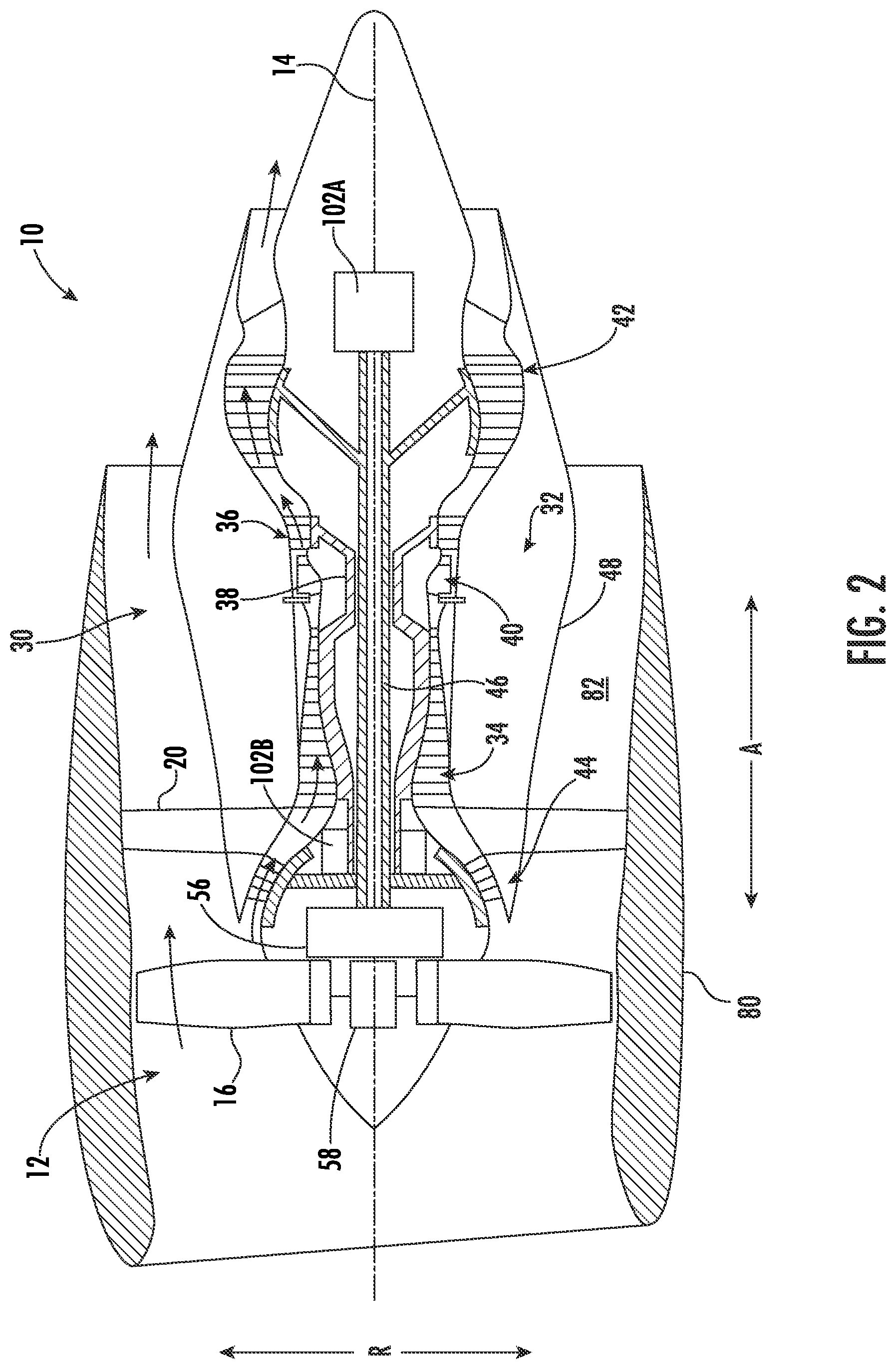 Patent US12618335 Figure 2 – In-flight hybrid electric engine shutdown