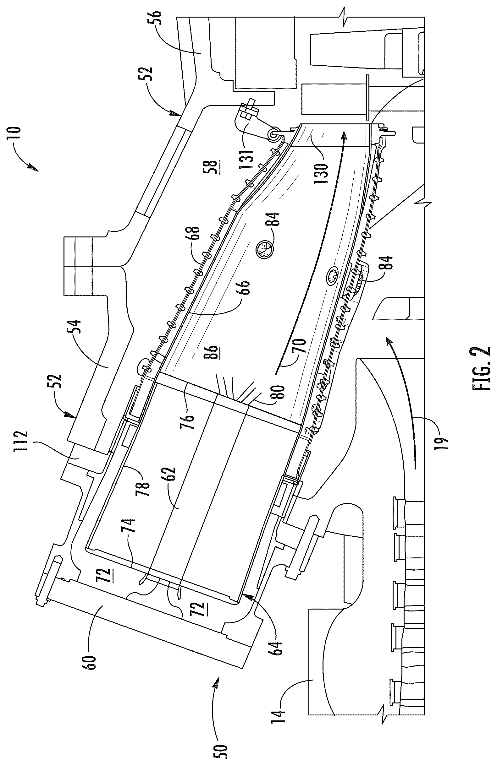Patent US12618336 Figure 2 – Turbomachine impingement cooling modules