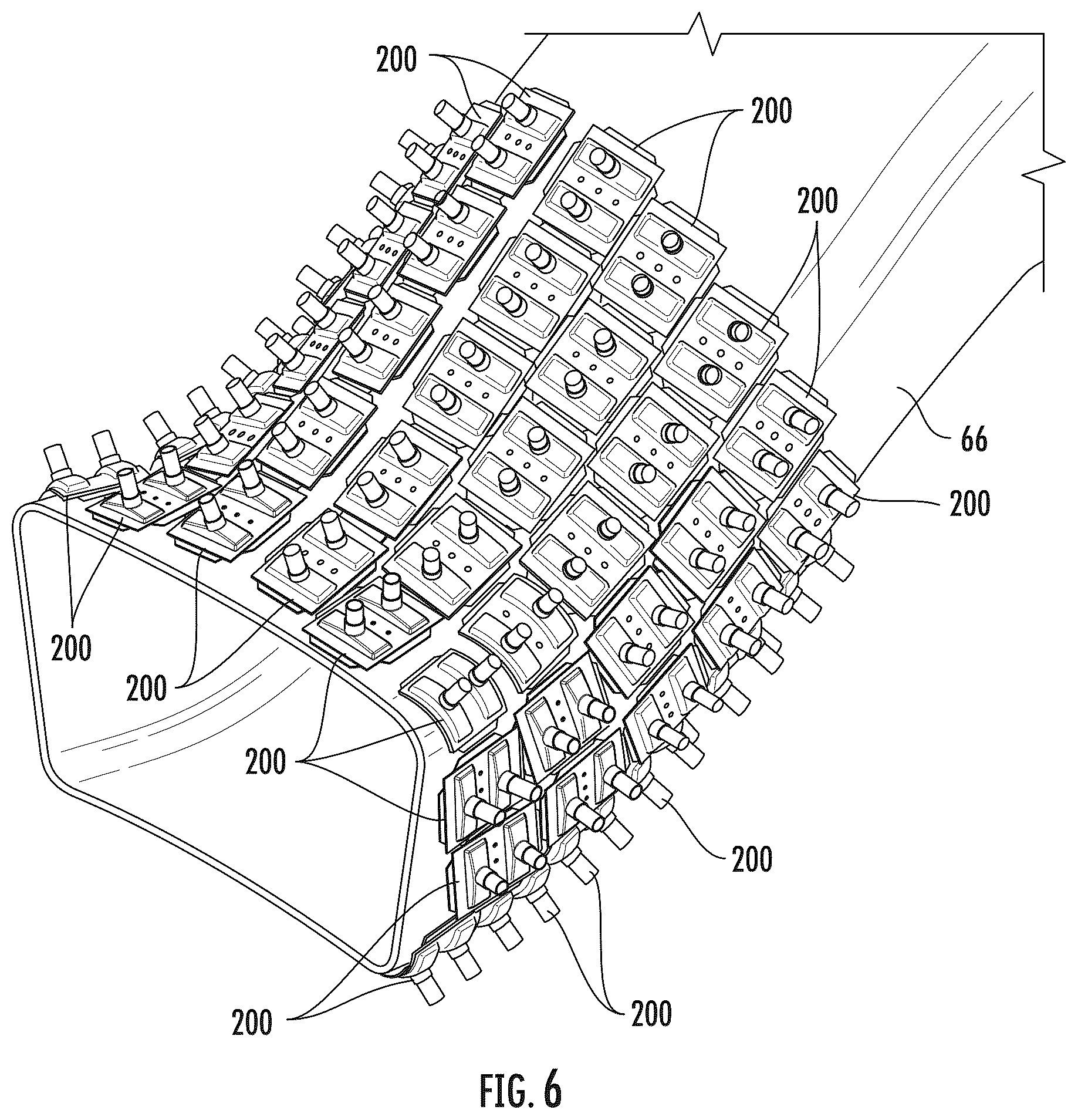 Patent US12618336 Figure 6 – Turbomachine impingement cooling modules