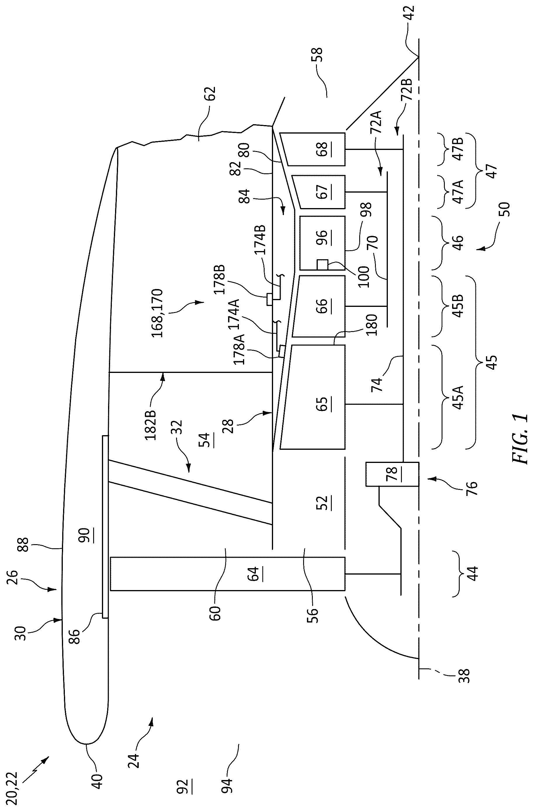 Patent US12618337 — Aircraft powerplant with ventilated cable conduit — Figure 1
