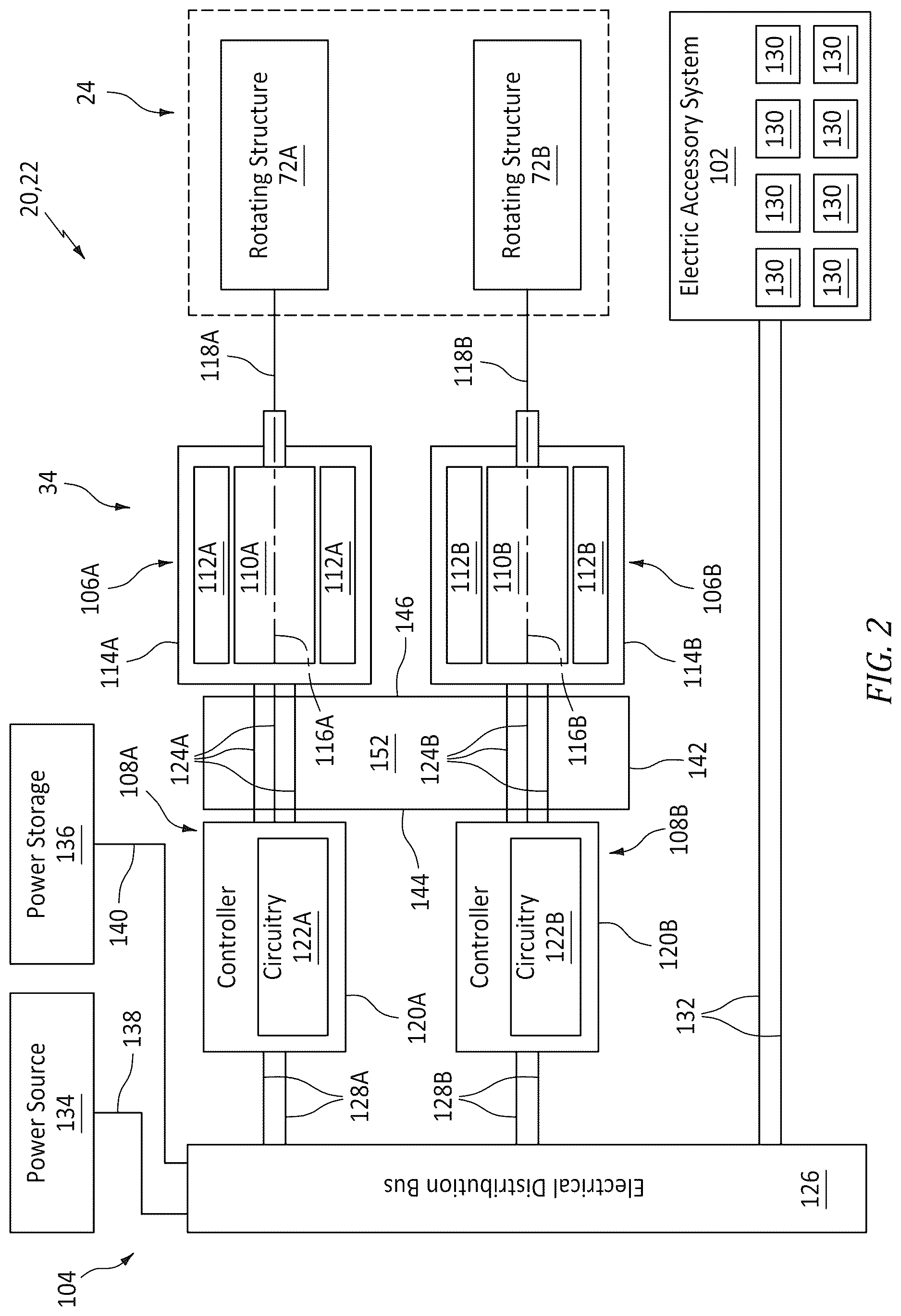 Patent US12618337 Figure 2 – Aircraft powerplant with ventilated cable conduit