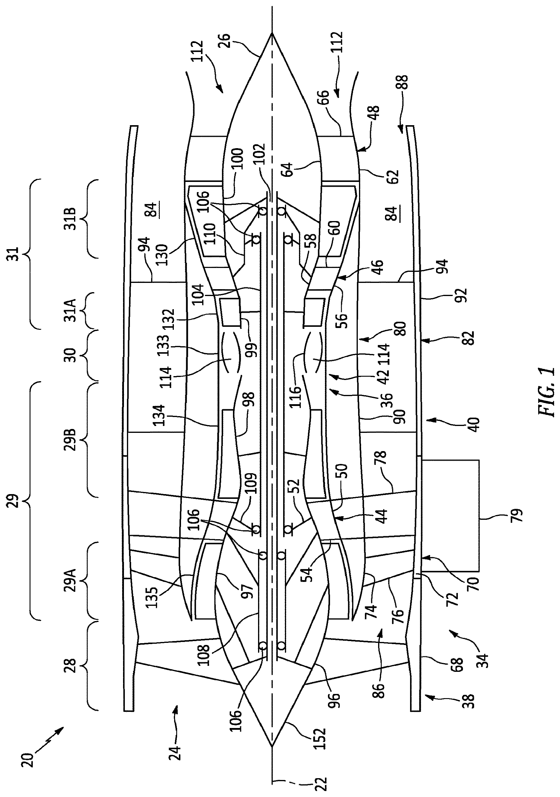 Patent US12618341 Figure 1 – Gas turbine engine disassembly/assembly methods