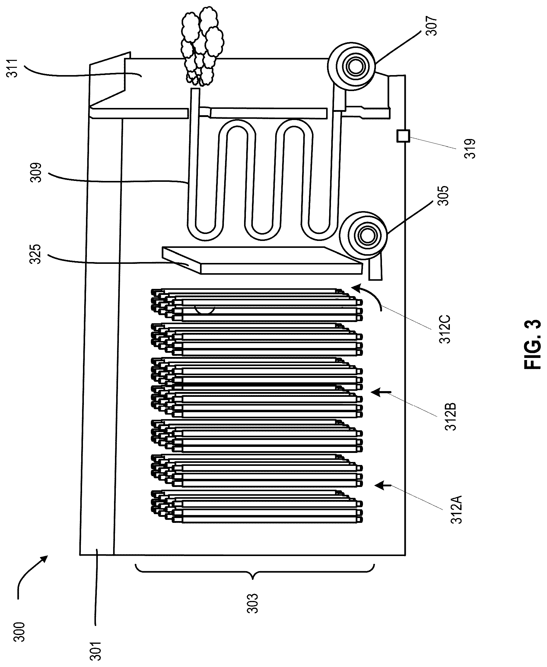 Patent US12618343 Figure 3 – Thermal energy storage system with a heat pump for improved efficiency