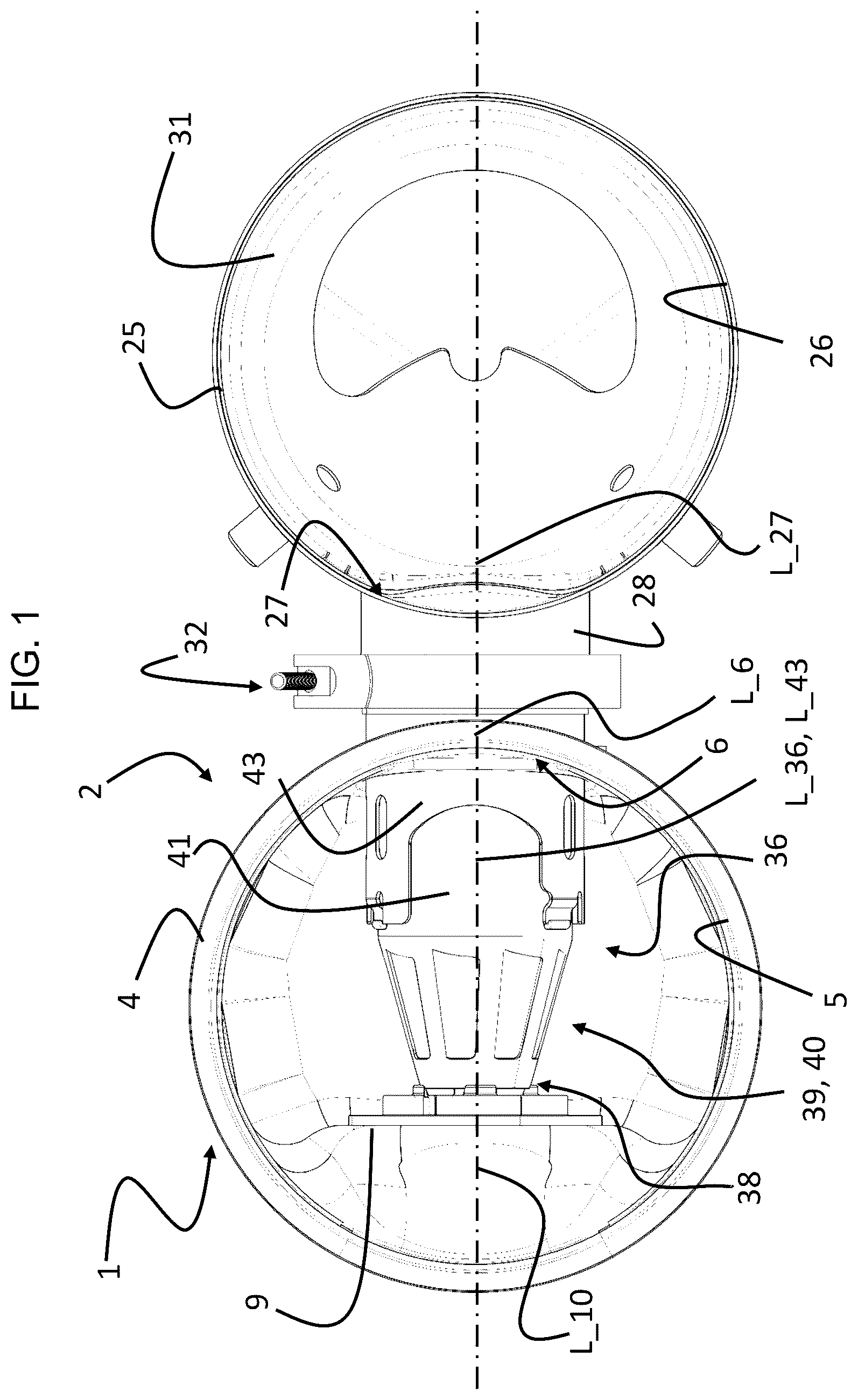 Patent US12618350 Figure 1 – Mixer arrangement for mixing an injection medium injectable by an injector with the exhaust gas of an internal combustion engine
