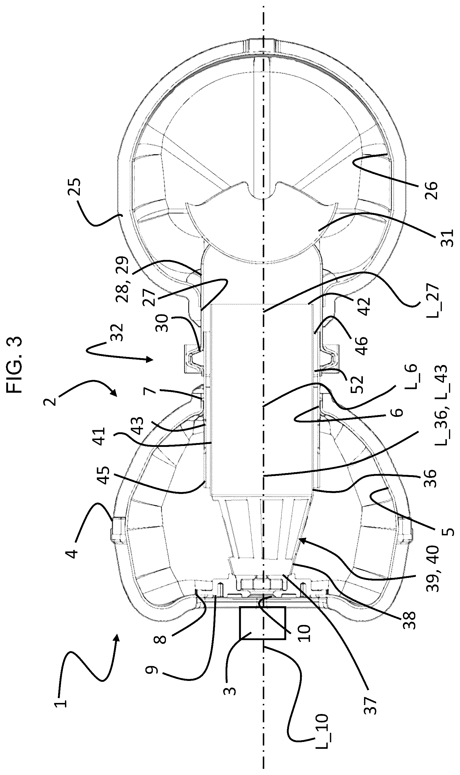 Patent US12618350 Figure 3 – Mixer arrangement for mixing an injection medium injectable by an injector with the exhaust gas of an internal combustion engine