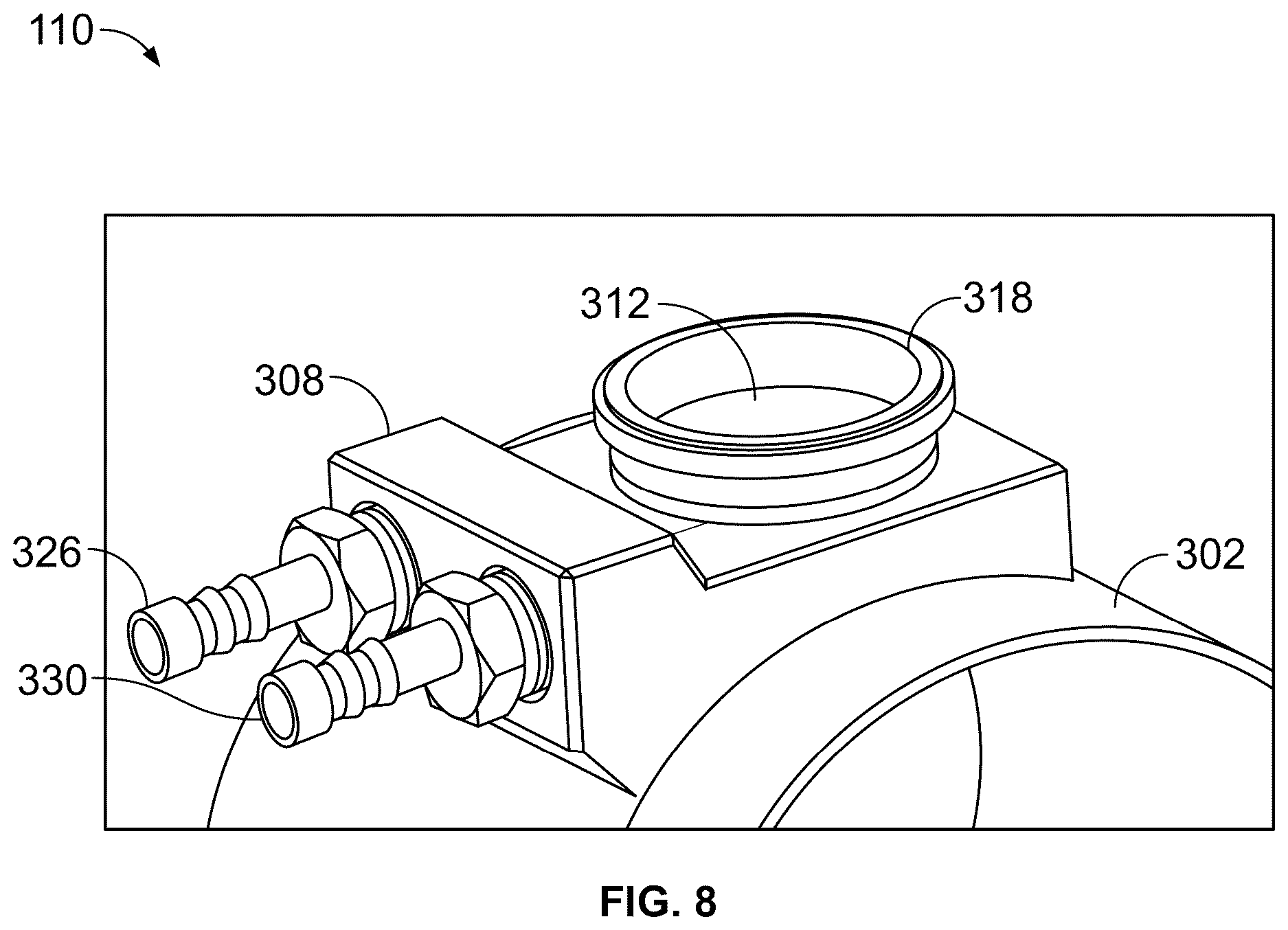 Patent US12618355 Figure 8 – Exhaust conduit assembly