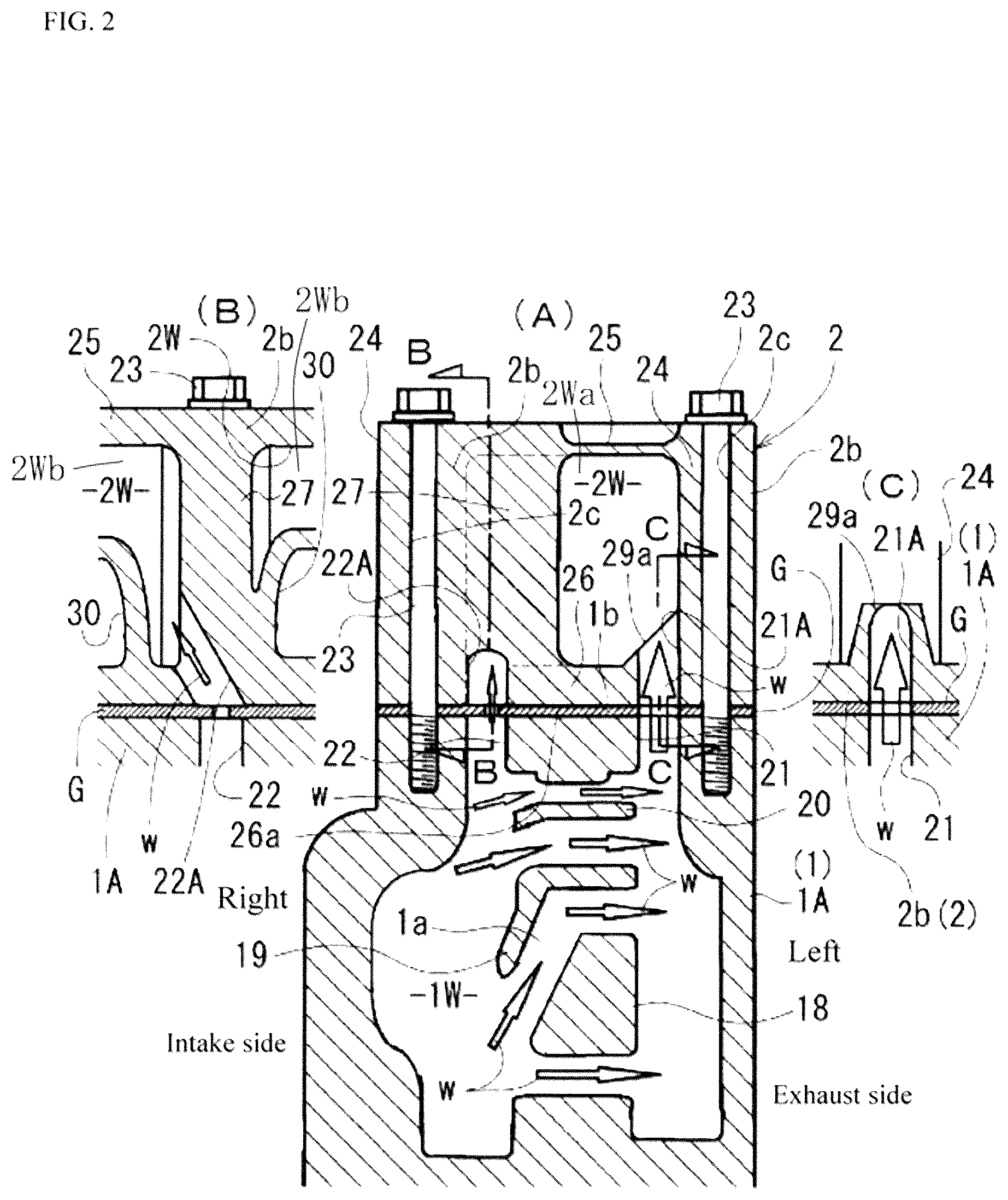 Patent US12618356 Figure 2 – Cylinder head structure