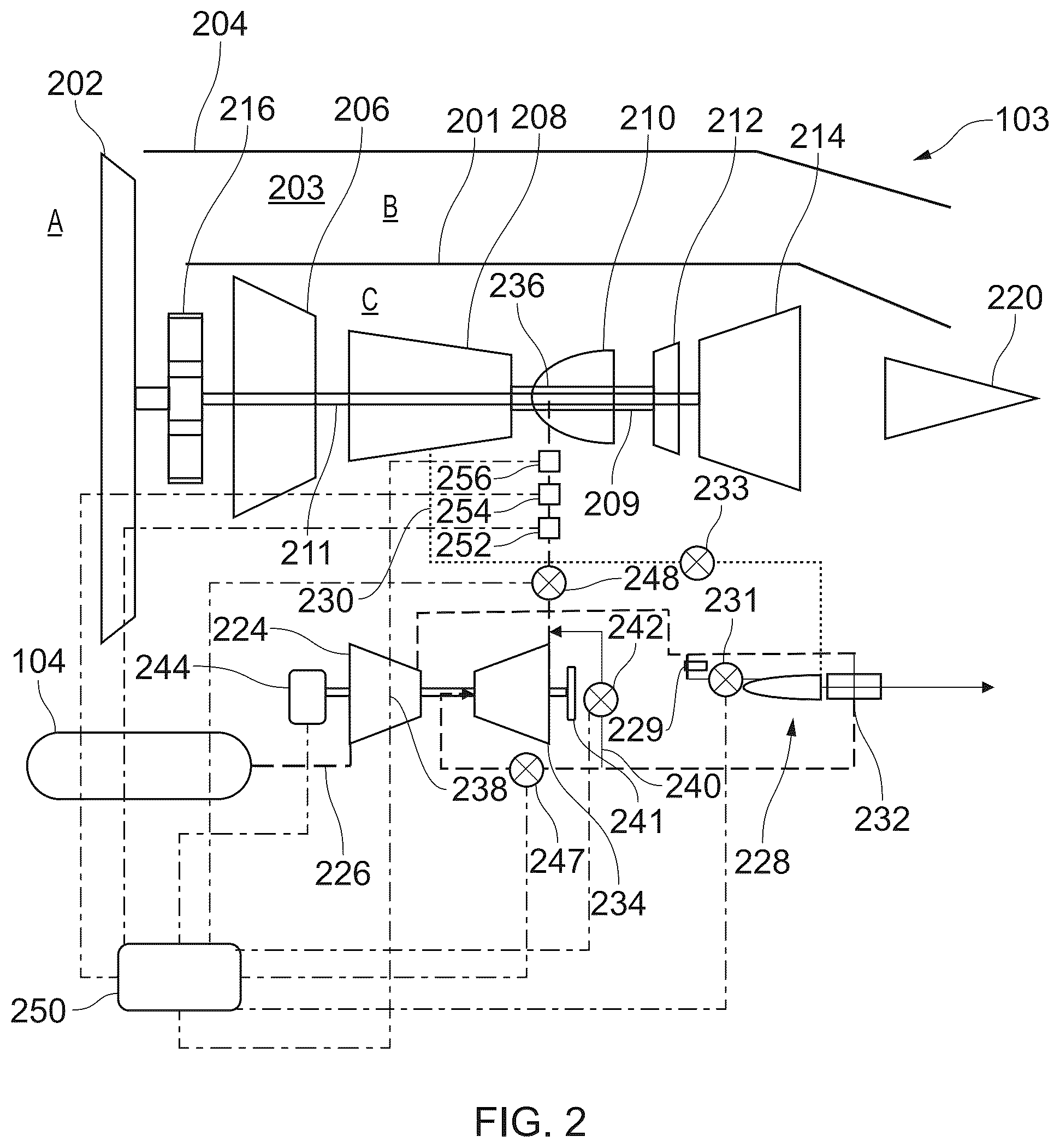Patent US12618361 Figure 2 – Hydrogen fuelled gas turbine engine
