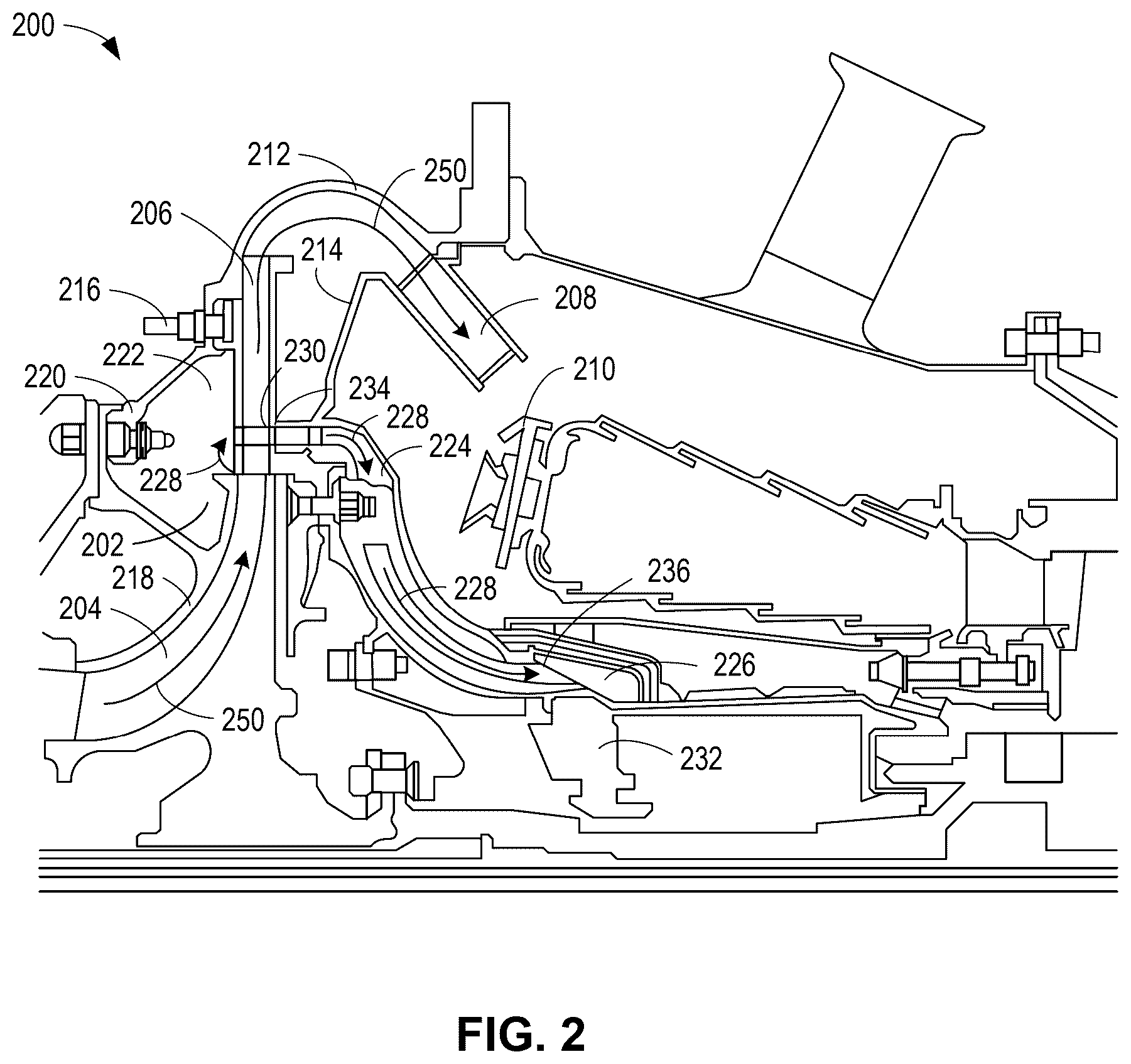 Patent US12618362 Figure 2 – Methods and apparatus to provide cross-diffuser bleed