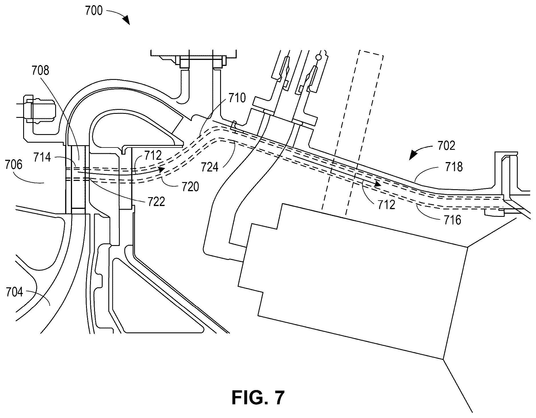 Patent US12618362 Figure 7 – Methods and apparatus to provide cross-diffuser bleed