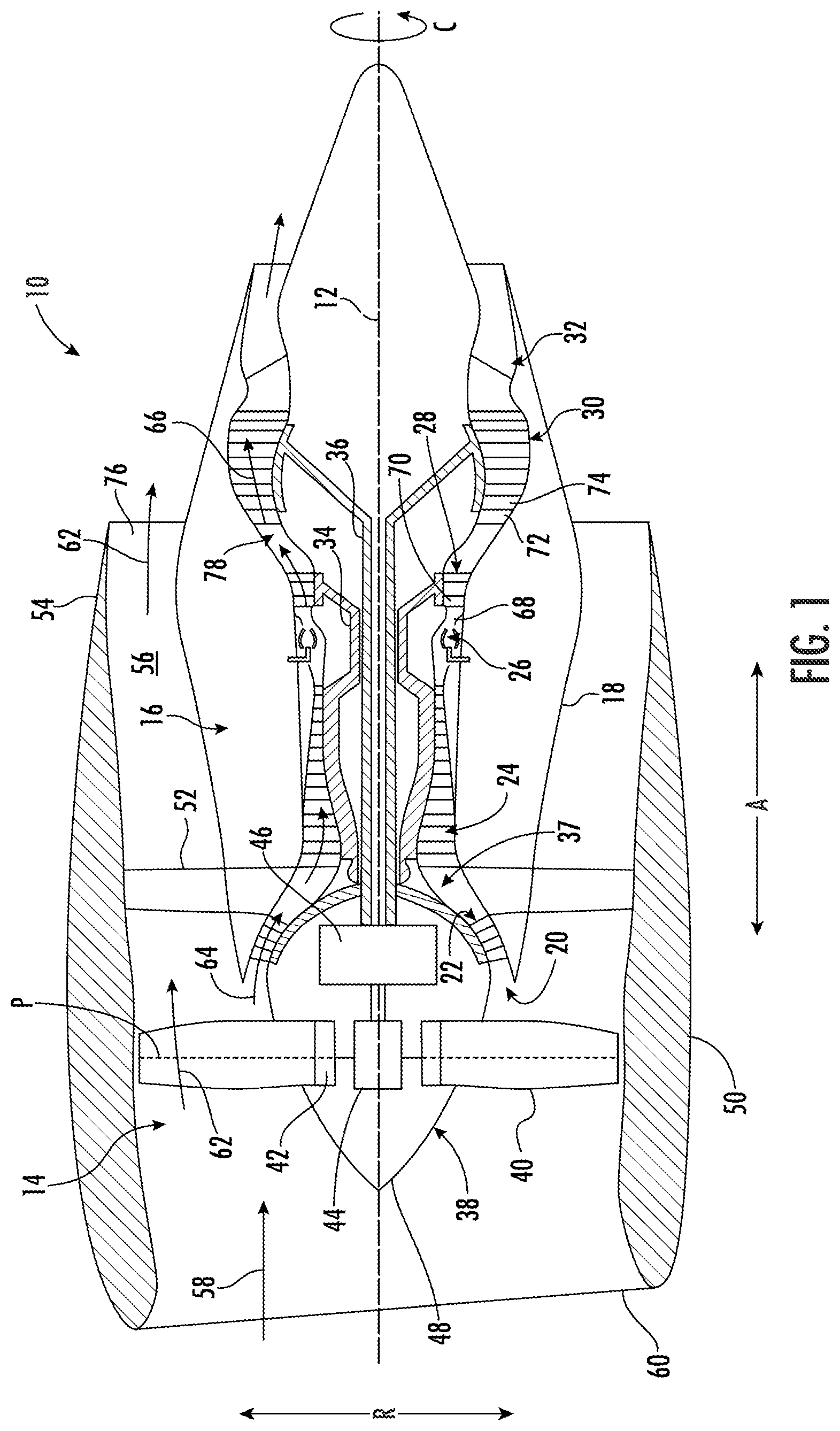 Patent US12618368 Figure 1 – Gas turbine engine