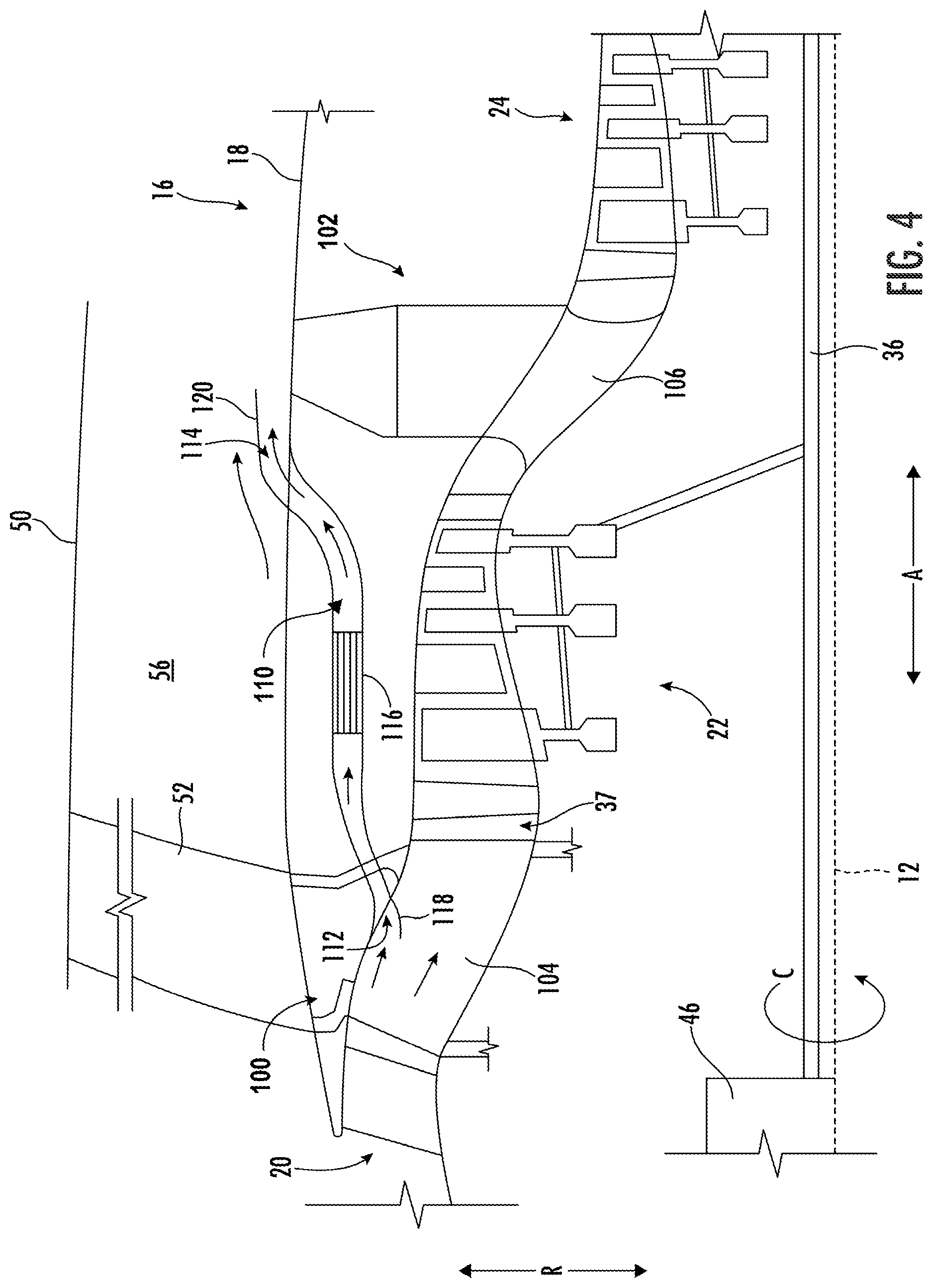 Patent US12618368 Figure 4 – Gas turbine engine