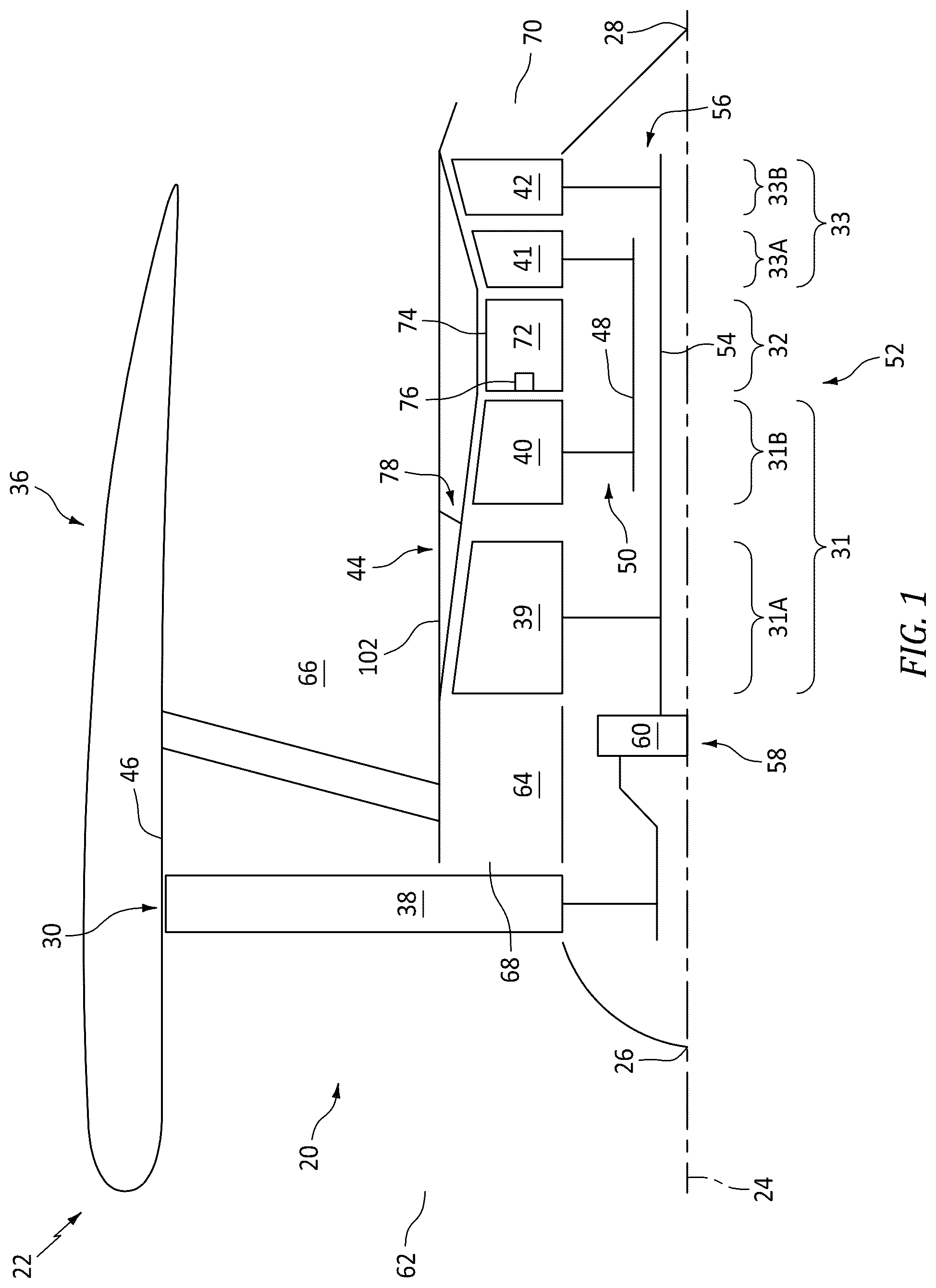 Patent US12618376 Figure 1 – Bleeding core air from a turbine engine core flowpath