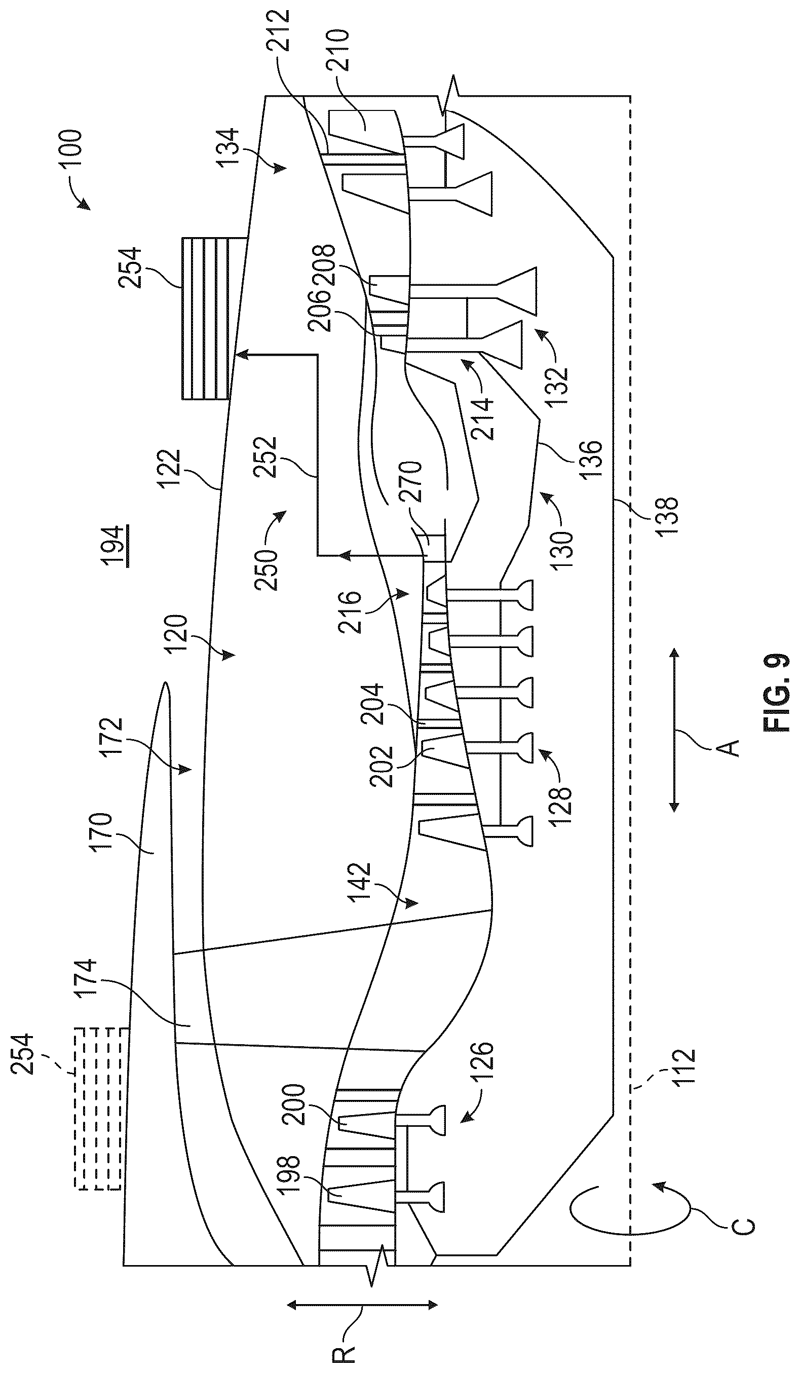 Patent US12618378 Figure 8 – Gas turbine engine