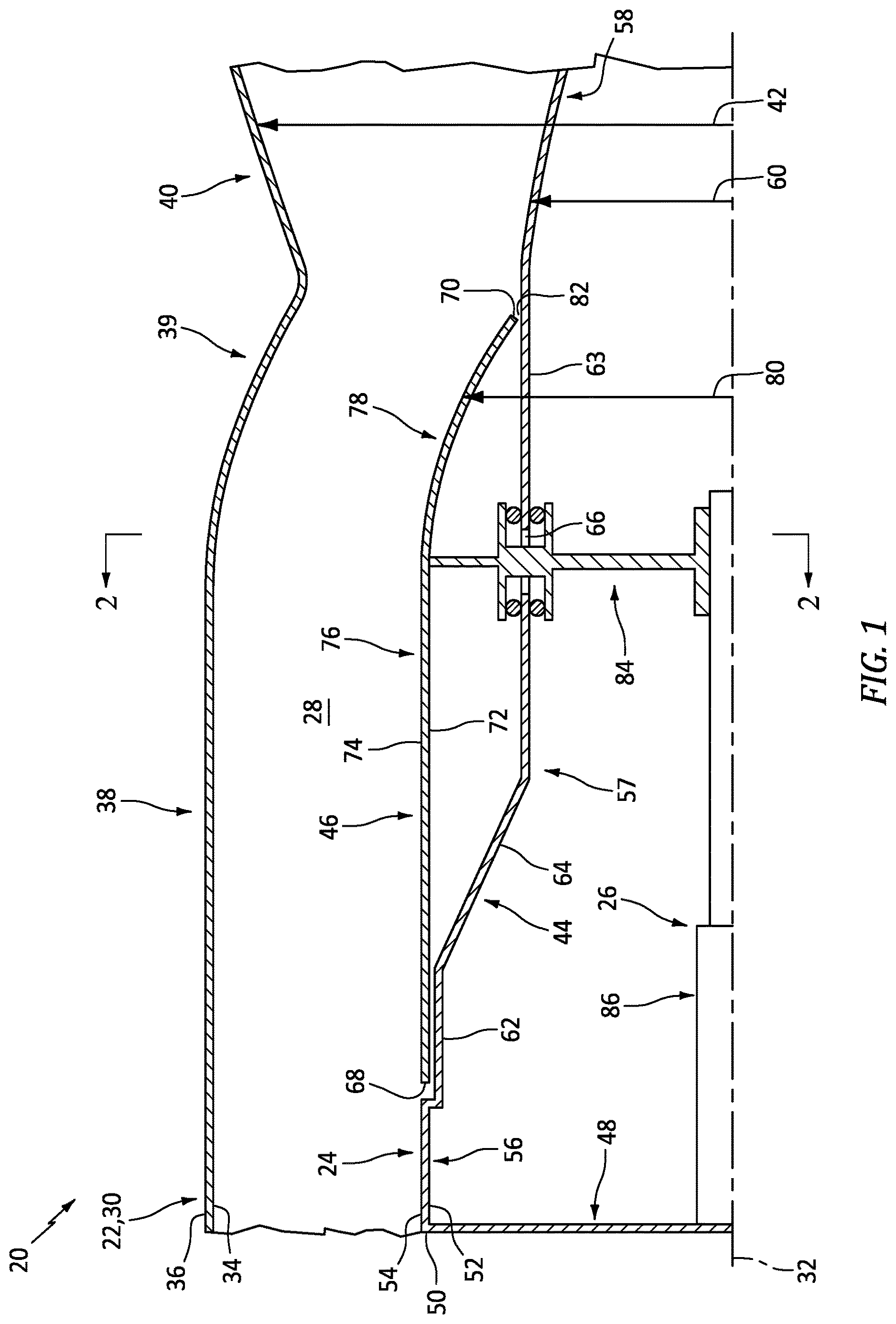 Patent US12618380 — Variable area nozzle for an aircraft engine — Figure 1