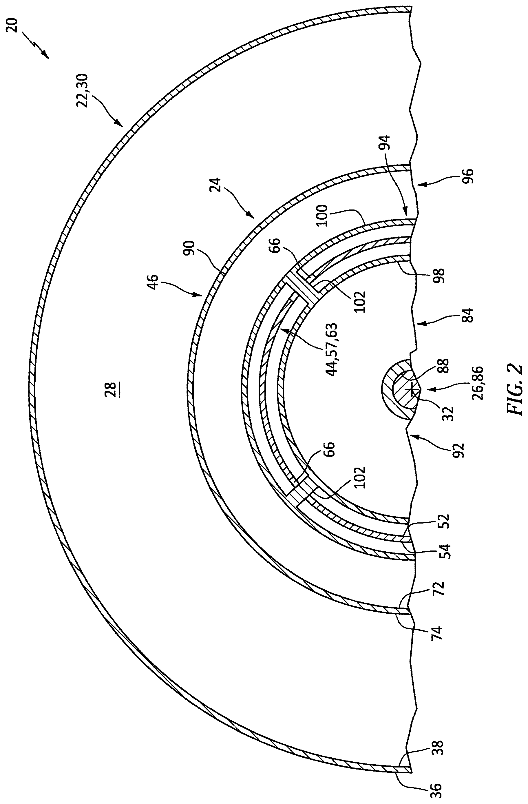 Patent US12618380 Figure 2 – Variable area nozzle for an aircraft engine