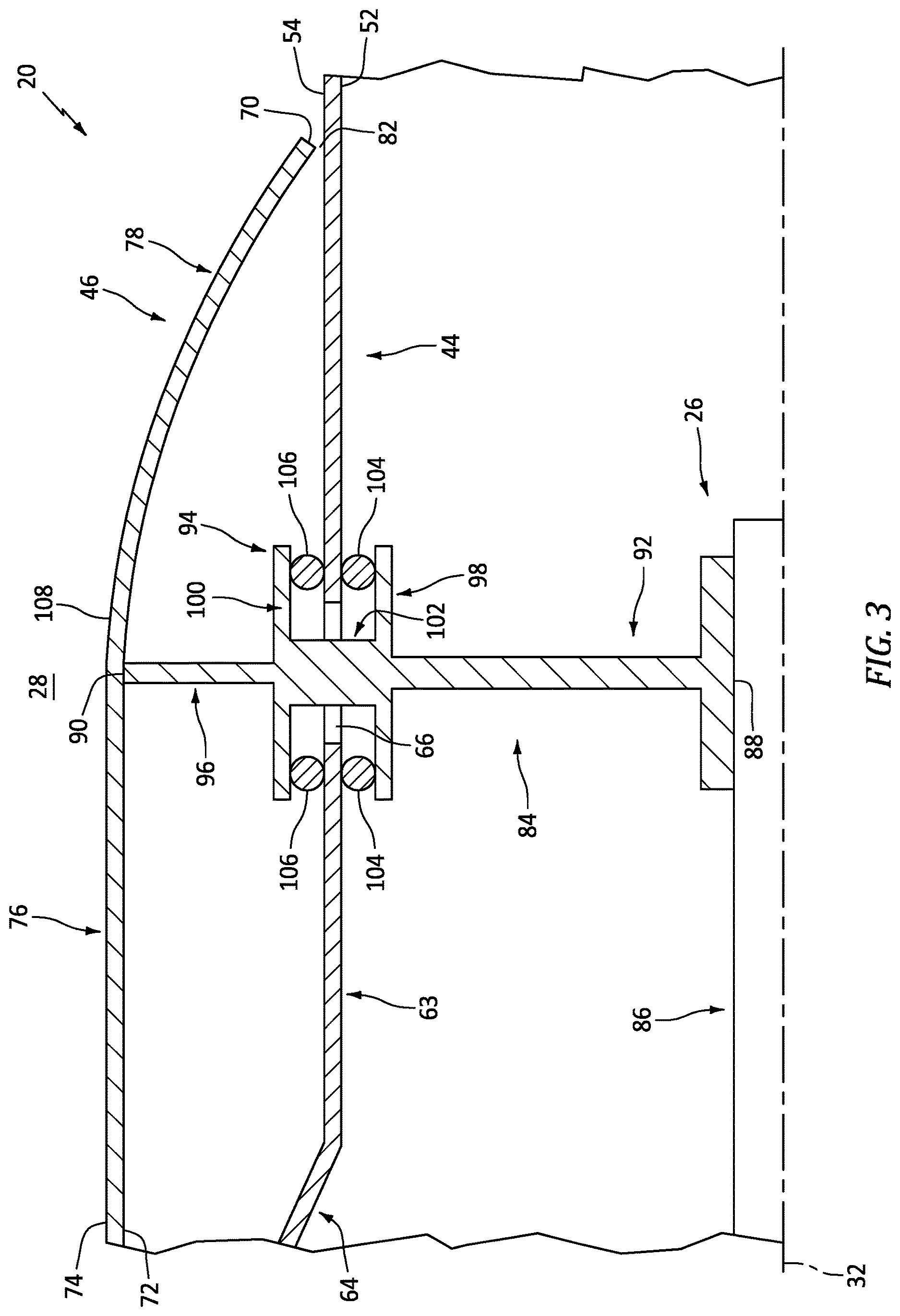 Patent US12618380 Figure 3 – Variable area nozzle for an aircraft engine