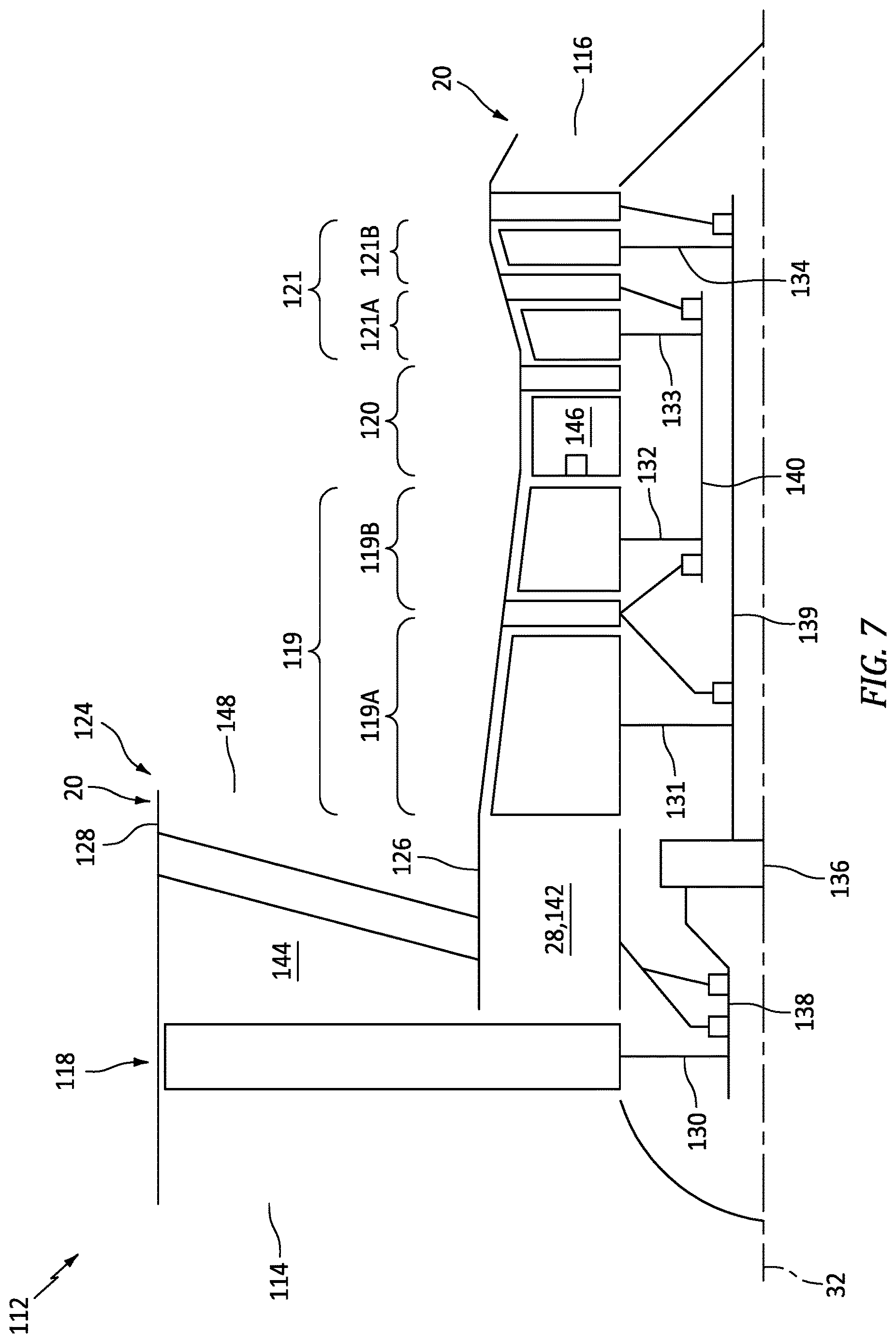 Patent US12618380 Figure 8 – Variable area nozzle for an aircraft engine