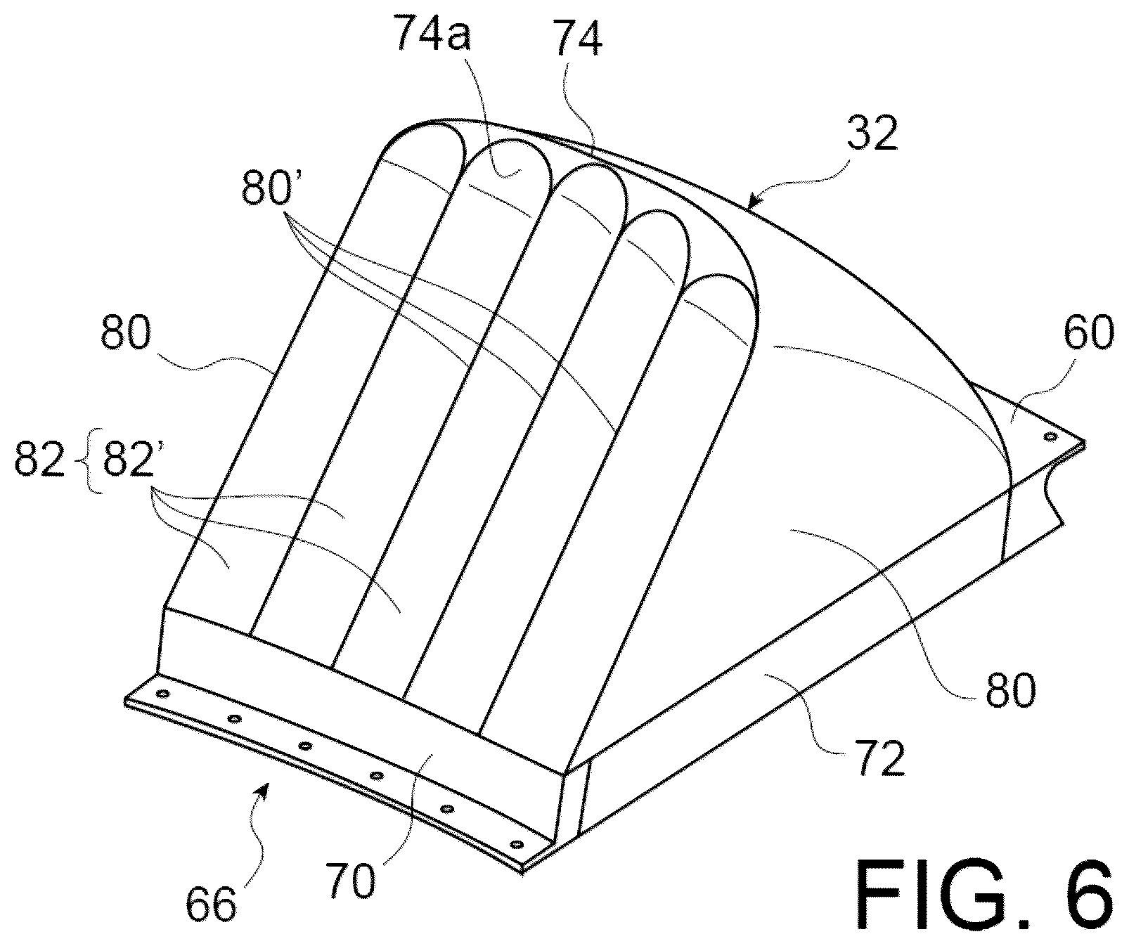 Patent US12618382 Figure 5 – Thrust reverser comprising at least one deployable deflecting membrane