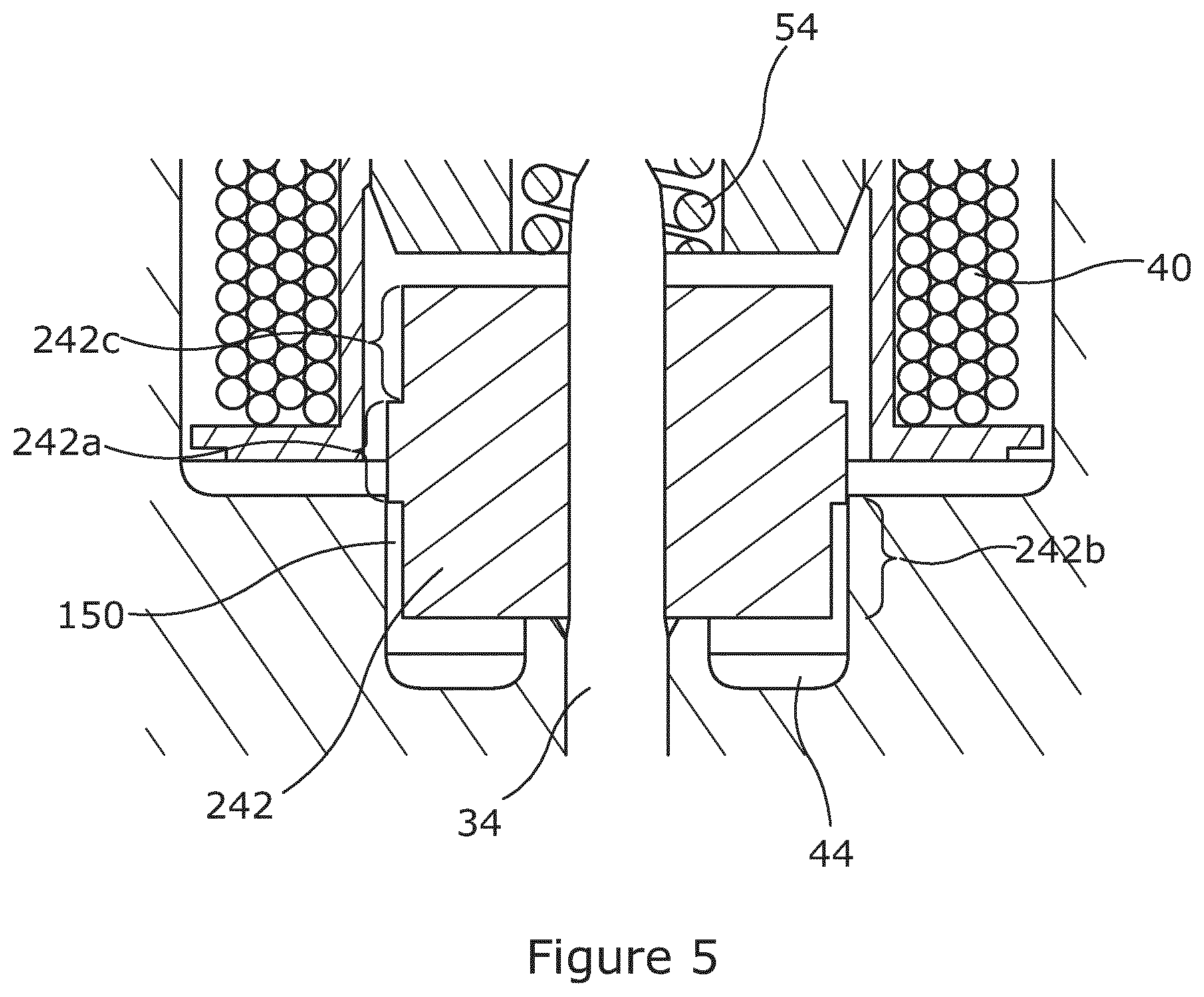 Patent US12618387 Figure 5 – Valve assembly for a fuel pump
