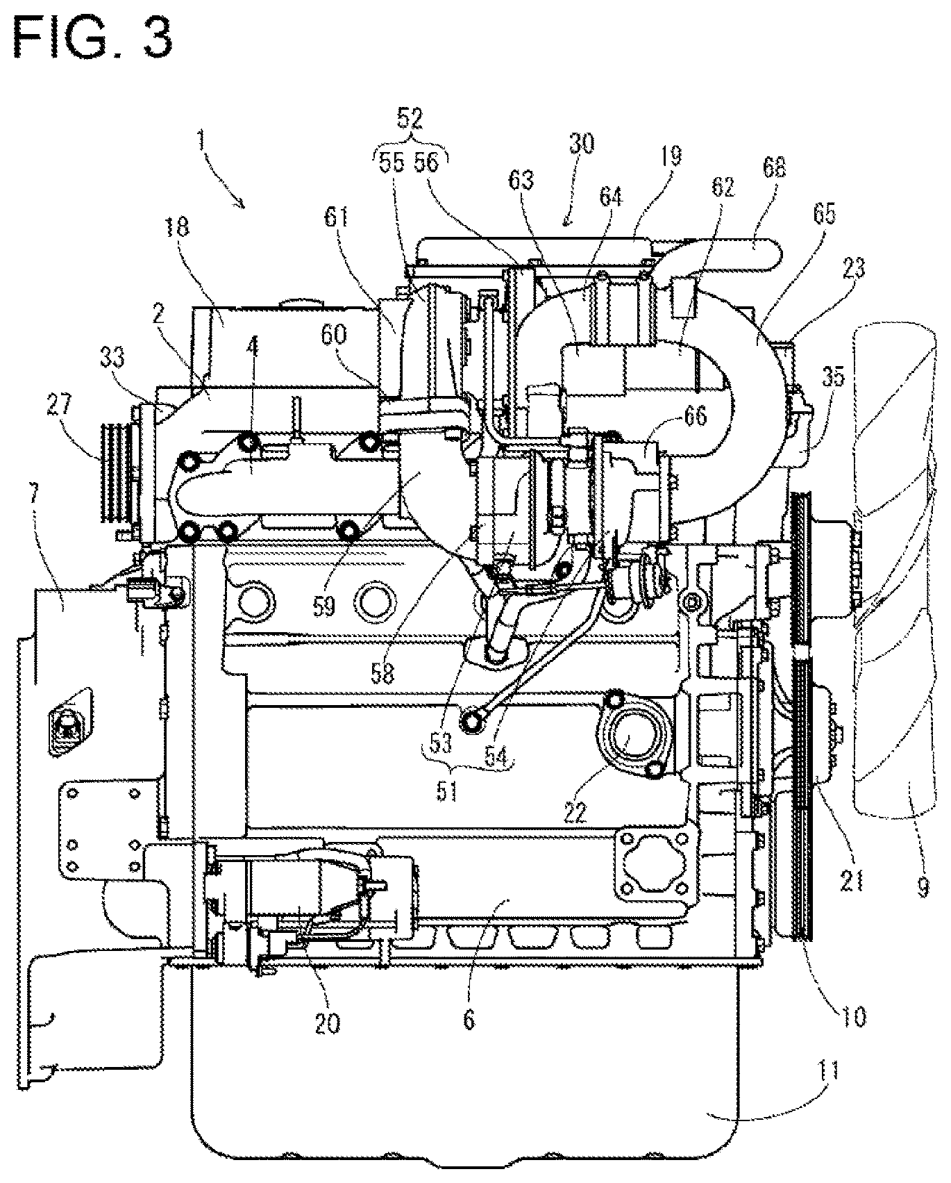 Patent US12618388 Figure 3 – Engine device