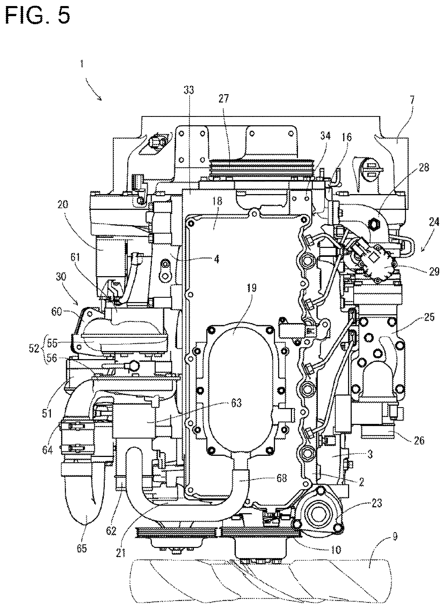 Patent US12618388 Figure 5 – Engine device
