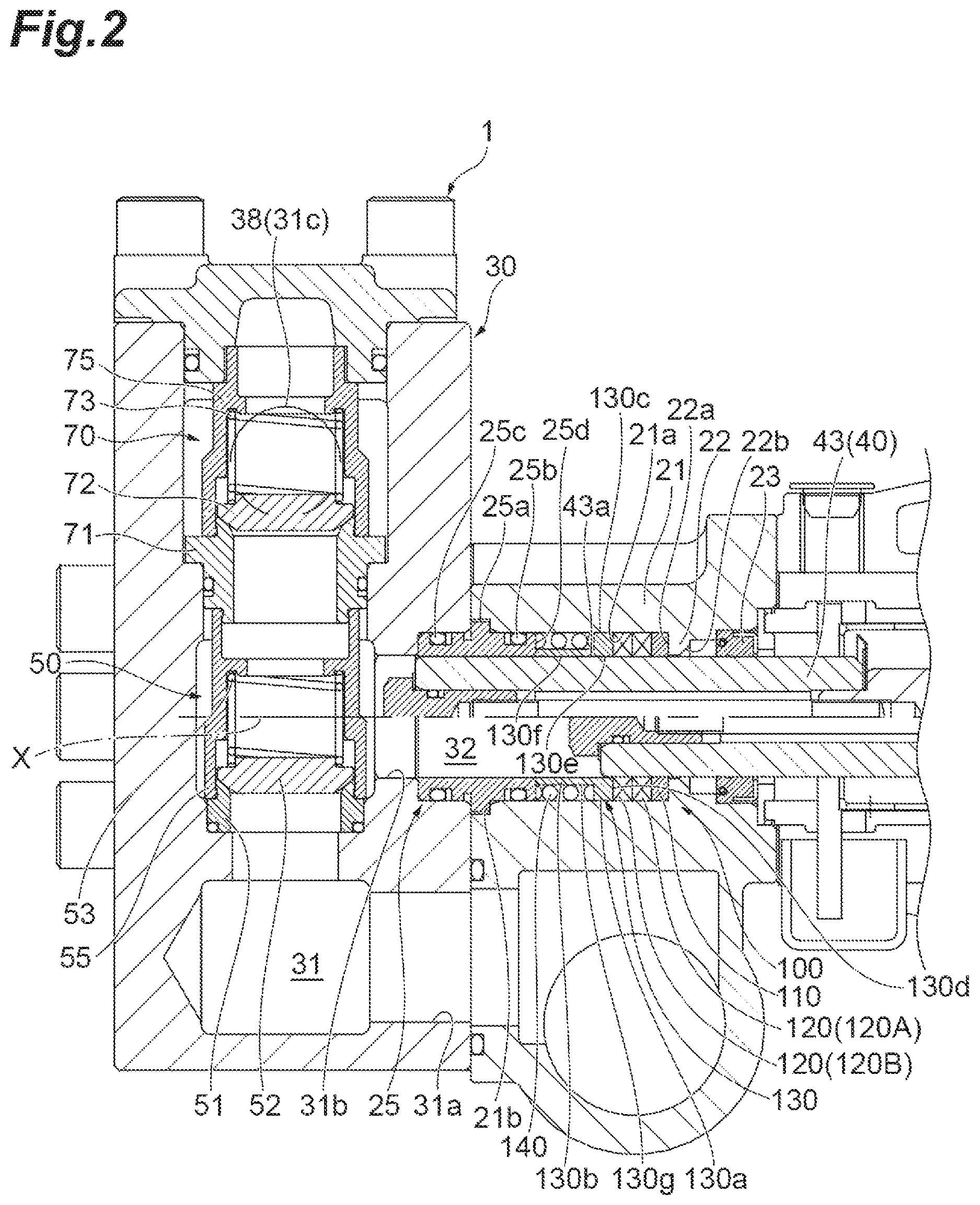 Patent US12618404 Figure 2 – Seal structure for reciprocating pump with cylindrical collar portion