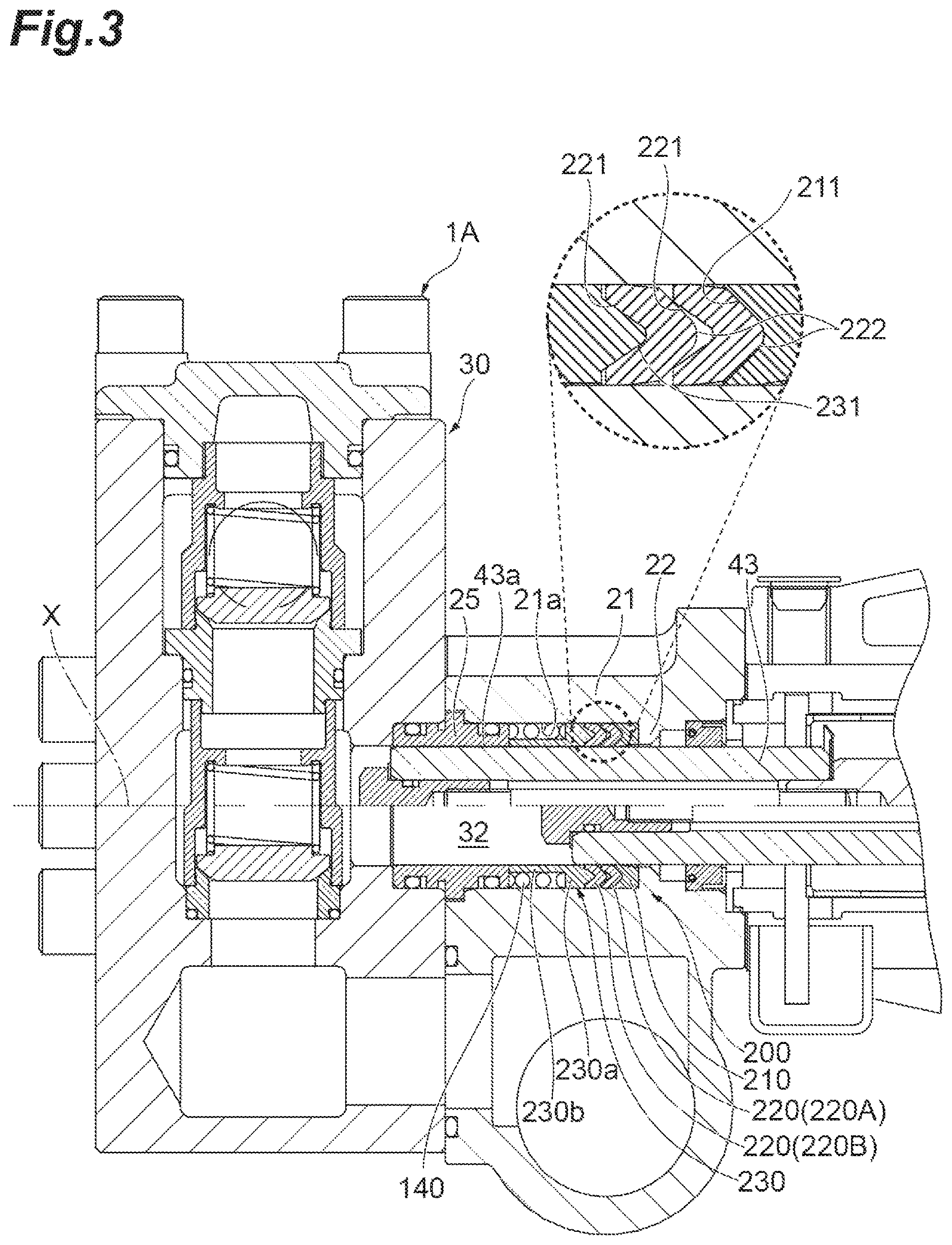 Patent US12618404 Figure 3 – Seal structure for reciprocating pump with cylindrical collar portion