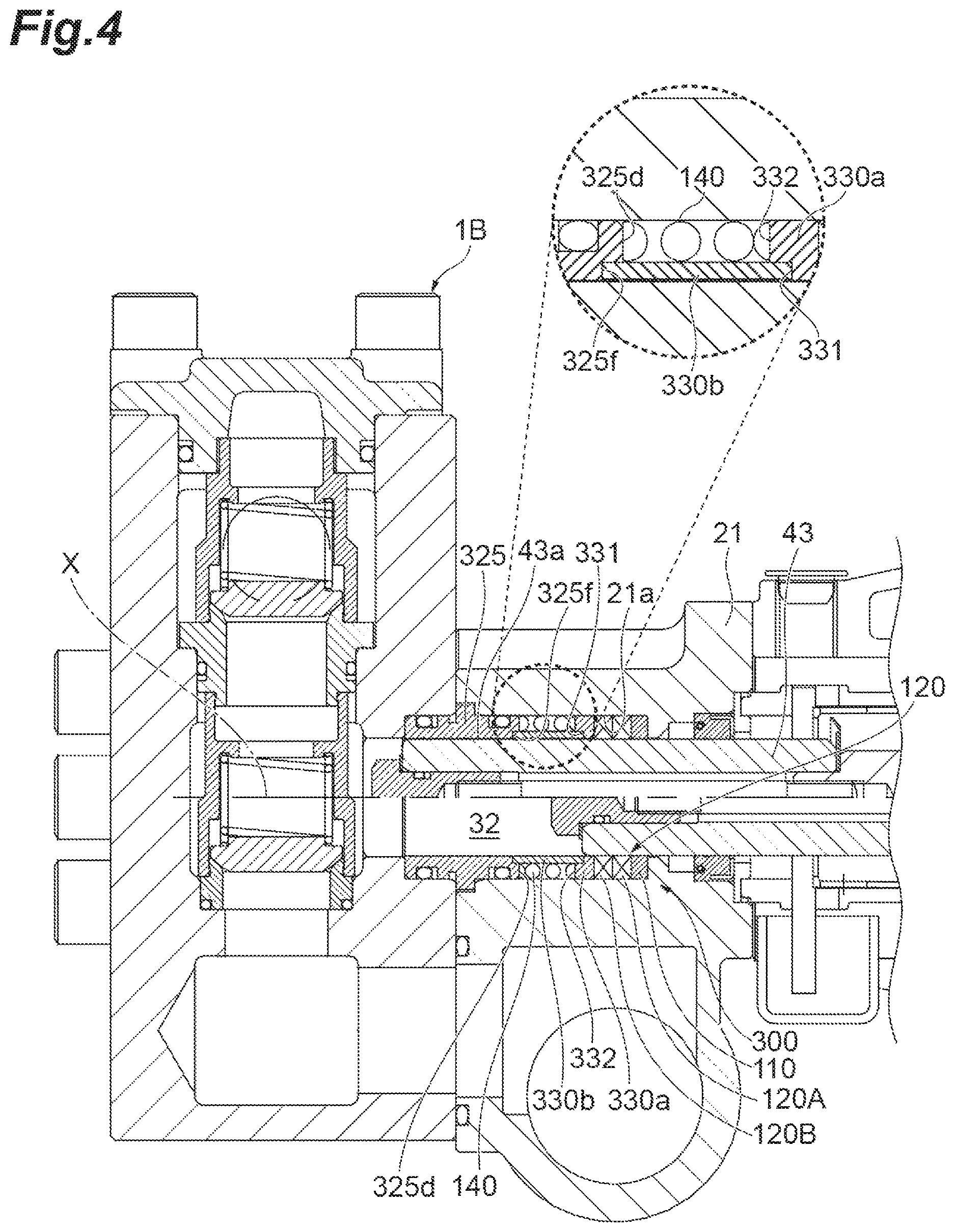 Patent US12618404 Figure 4 – Seal structure for reciprocating pump with cylindrical collar portion