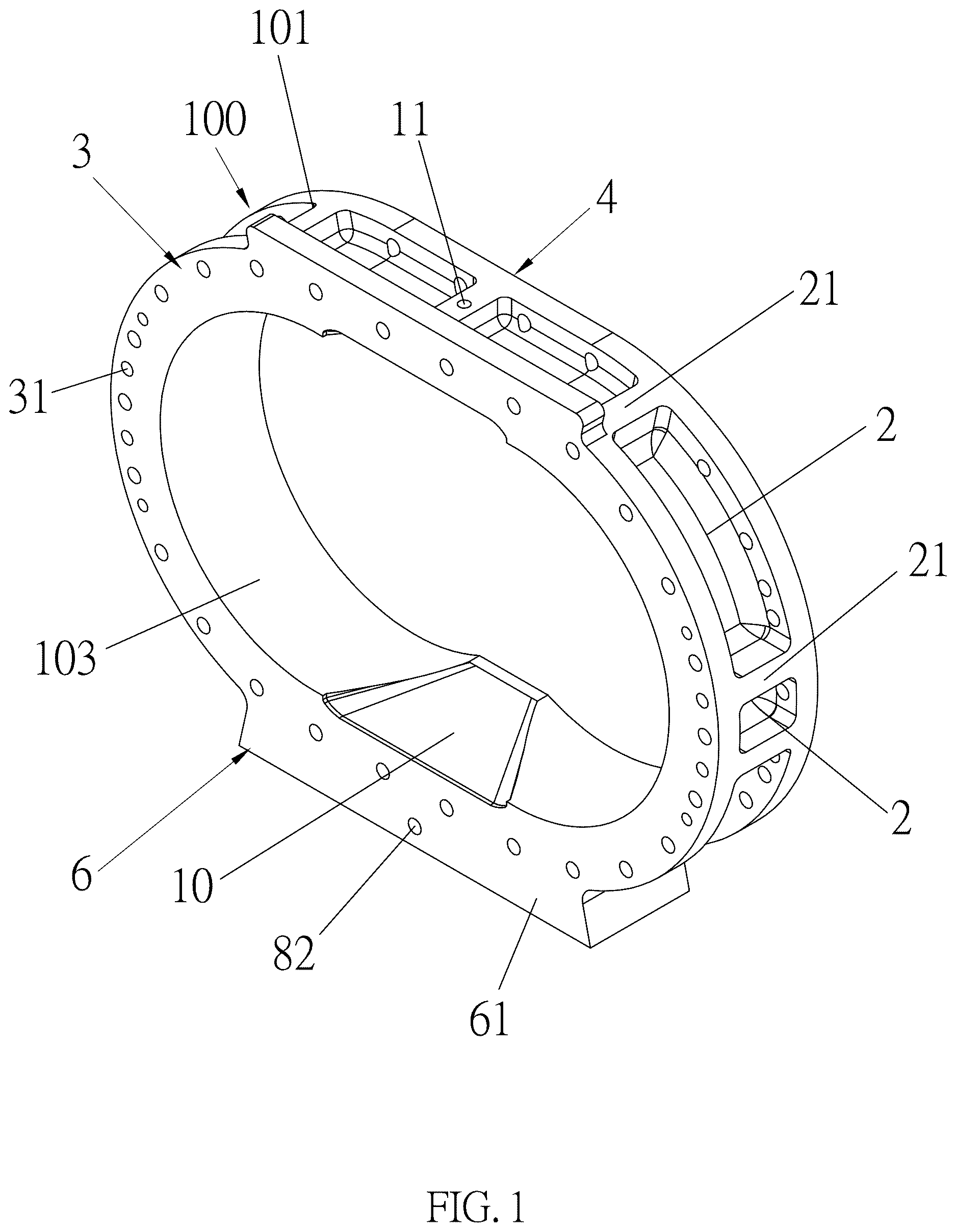 Patent US12618407 Figure 1 – Connecting ring of a root vacuum pump