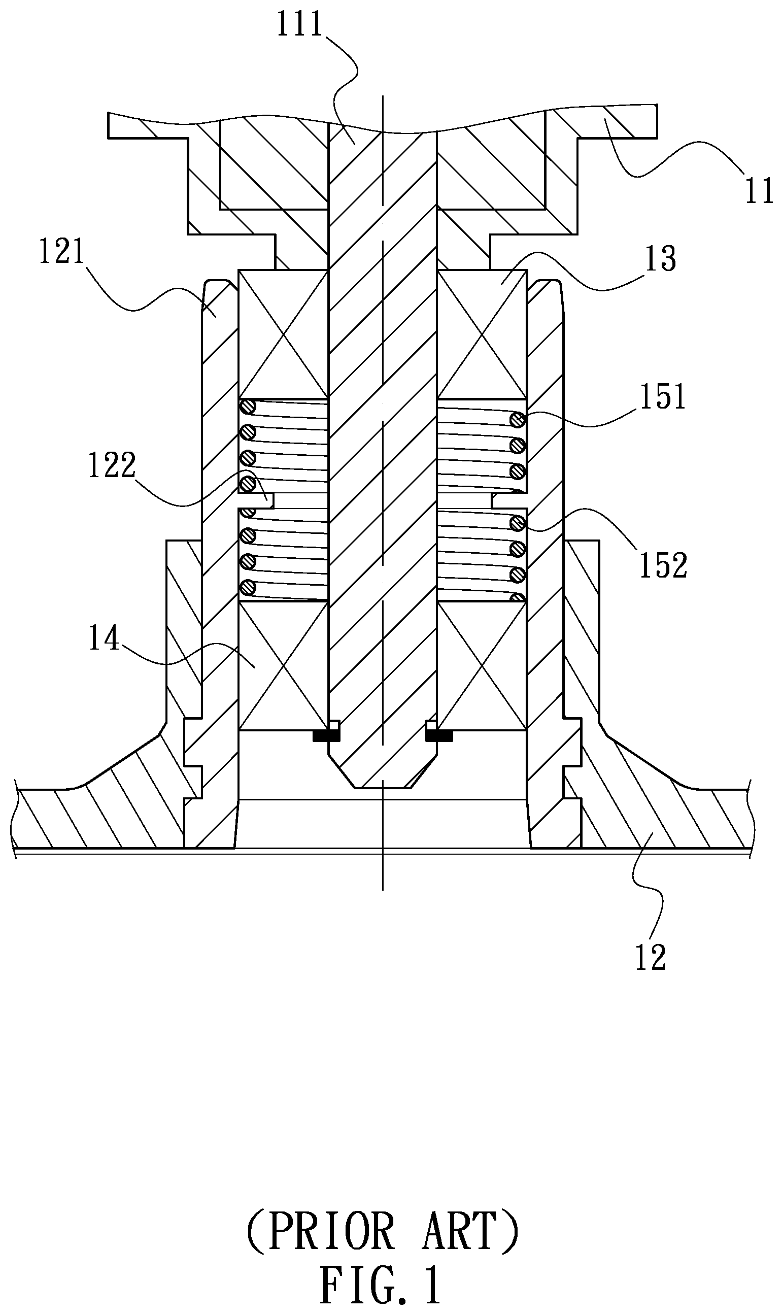 Patent US12618415 Figure 1 – Fan bearing anti-slip fixing structure with bushing