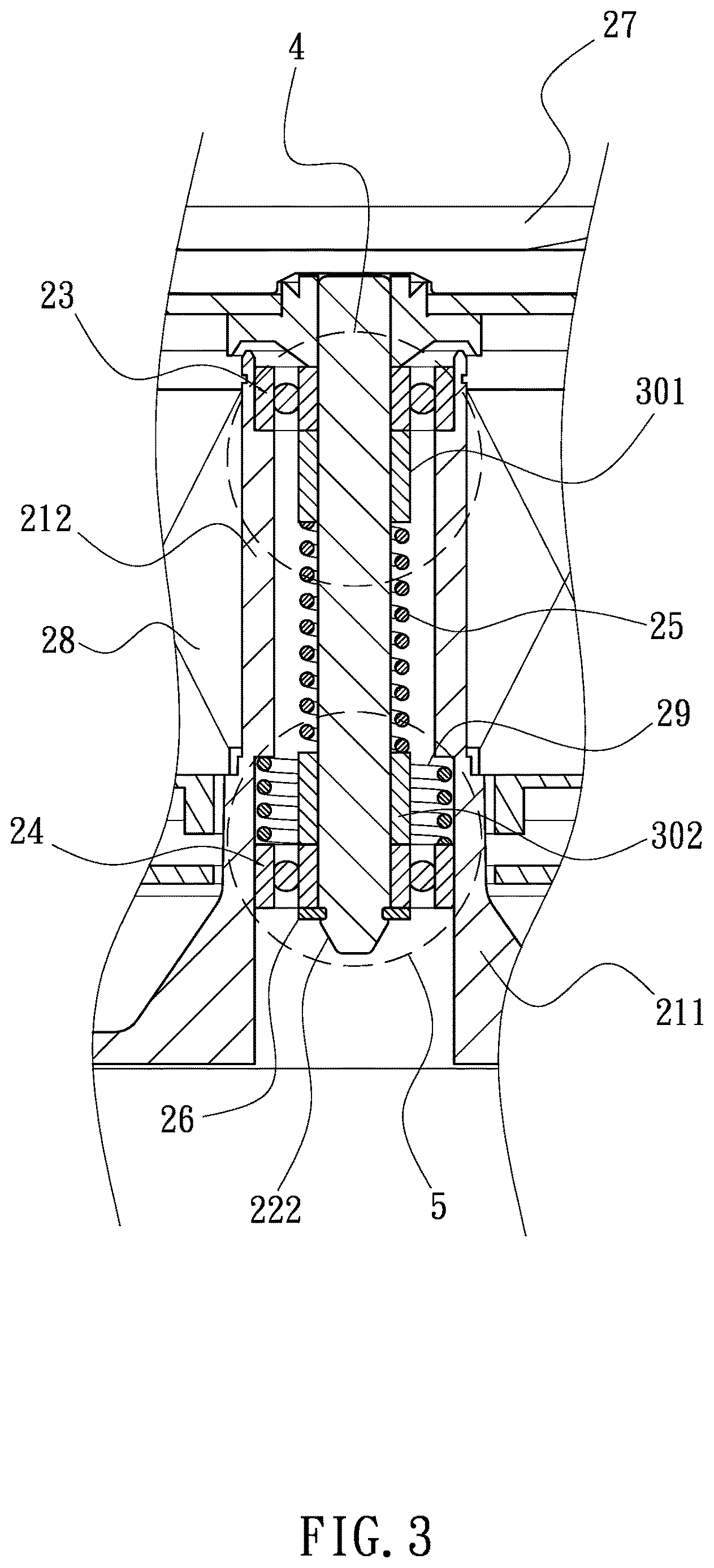 Patent US12618415 Figure 3 – Fan bearing anti-slip fixing structure with bushing