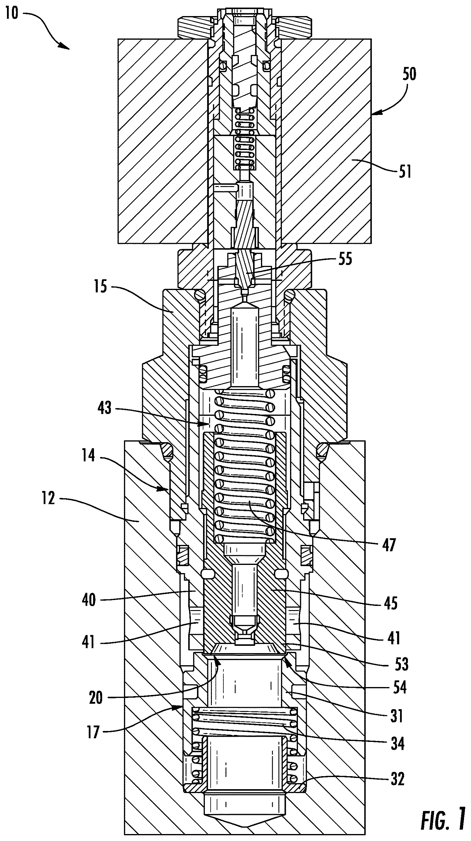 Patent US12618424 — Hydraulic control system and method with electro-proportional pressure valve and integral check — Figure 1