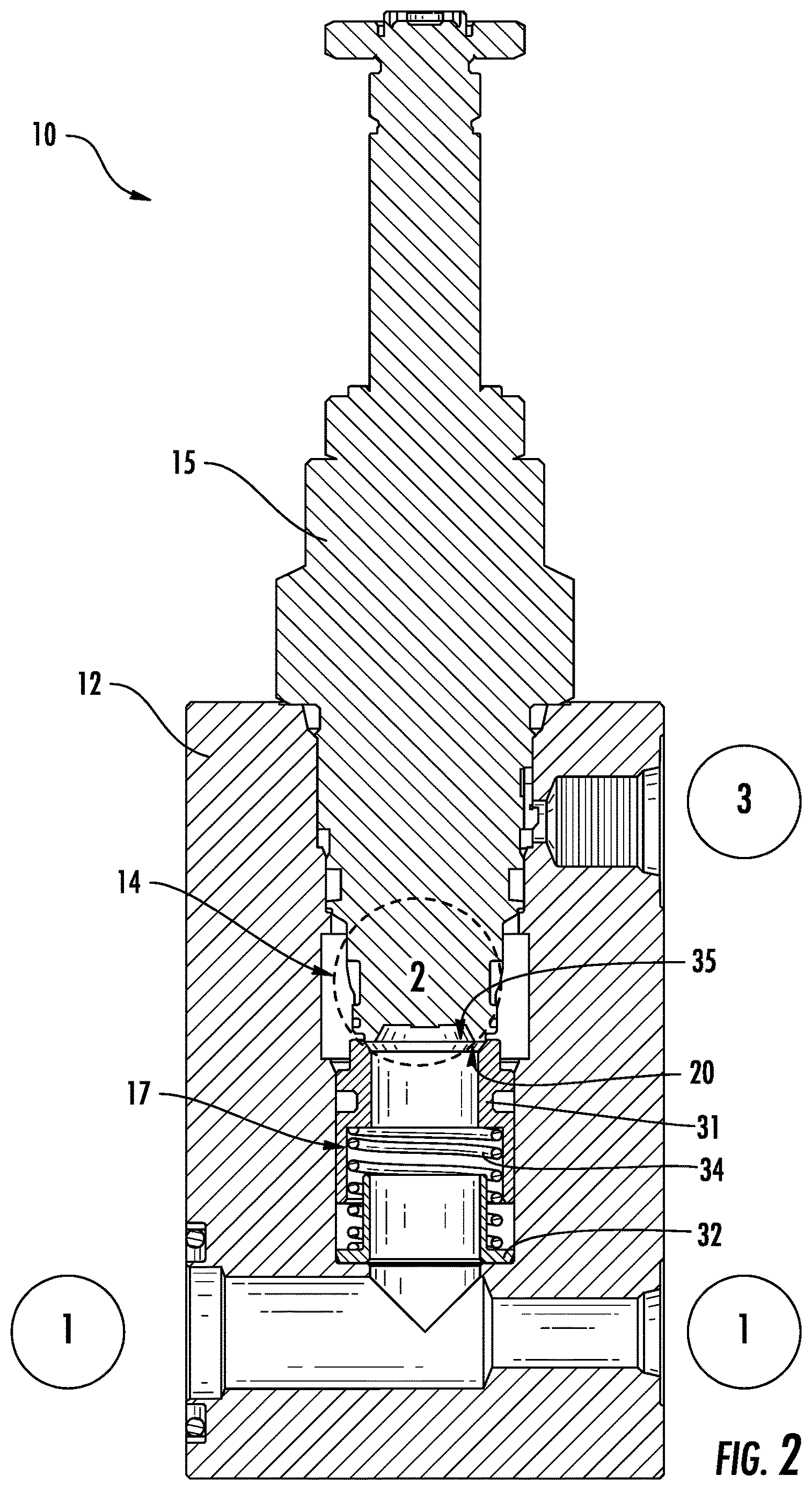 Patent US12618424 Figure 2 – Hydraulic control system and method with electro-proportional pressure valve and integral check
