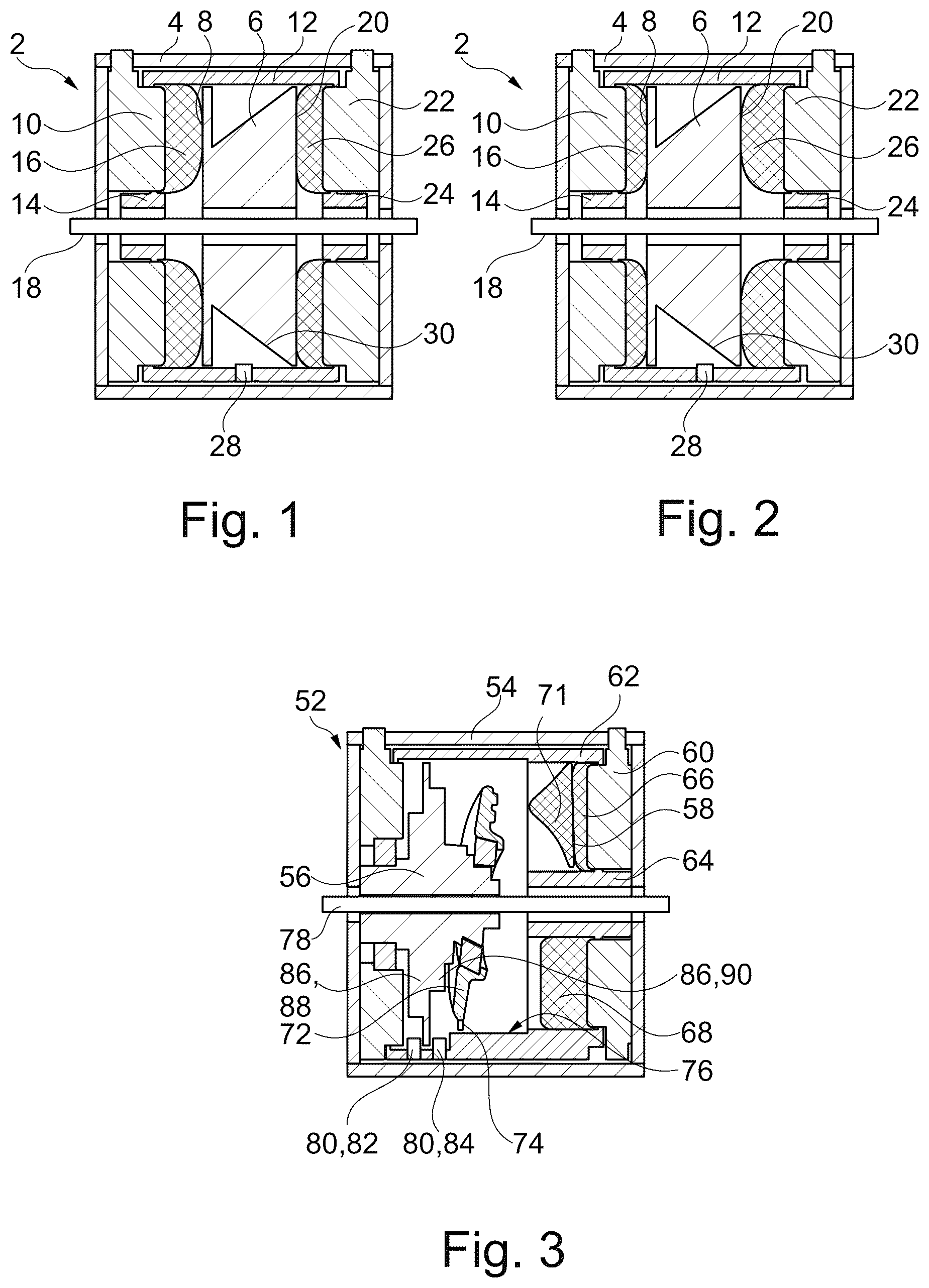 Patent US12618425 Figure 1 – Pneumatic drive device for translational and/or rotational movement