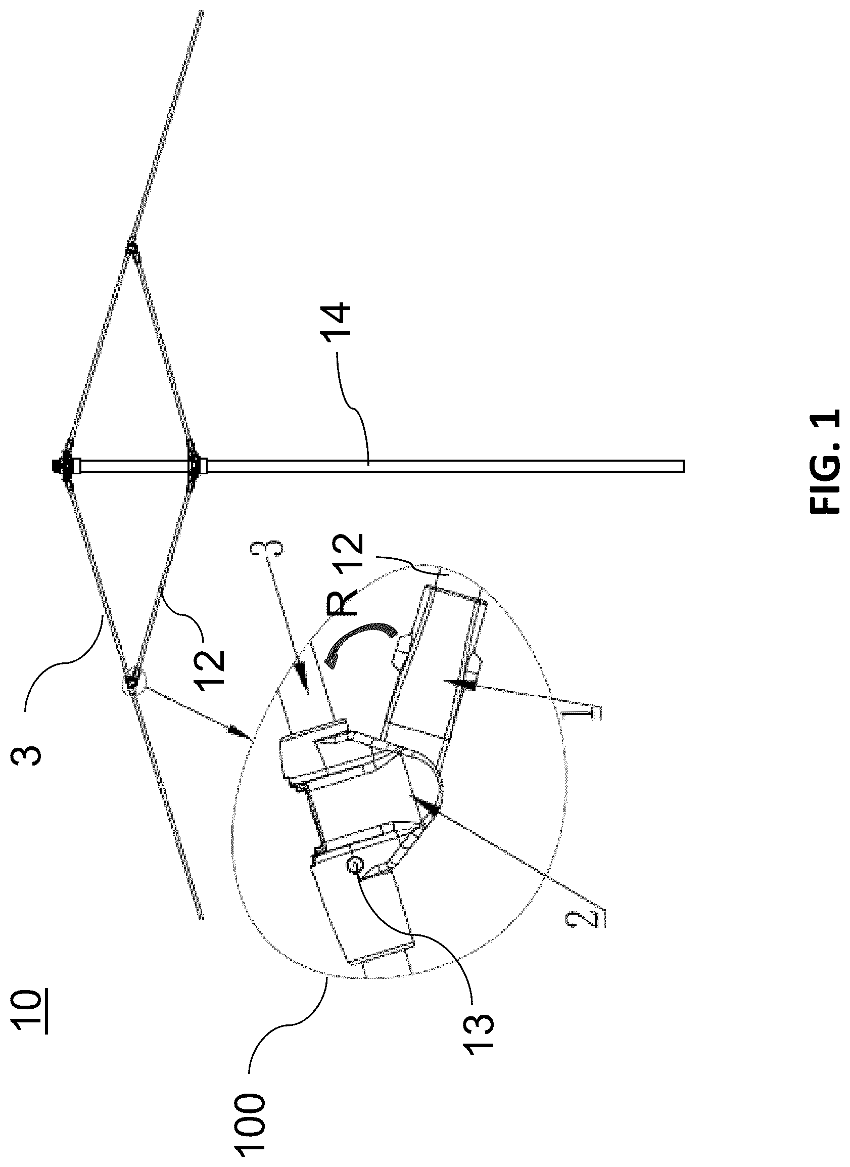 Patent US12618426 Figure 1 – Interlocking connector assembly for shading structure