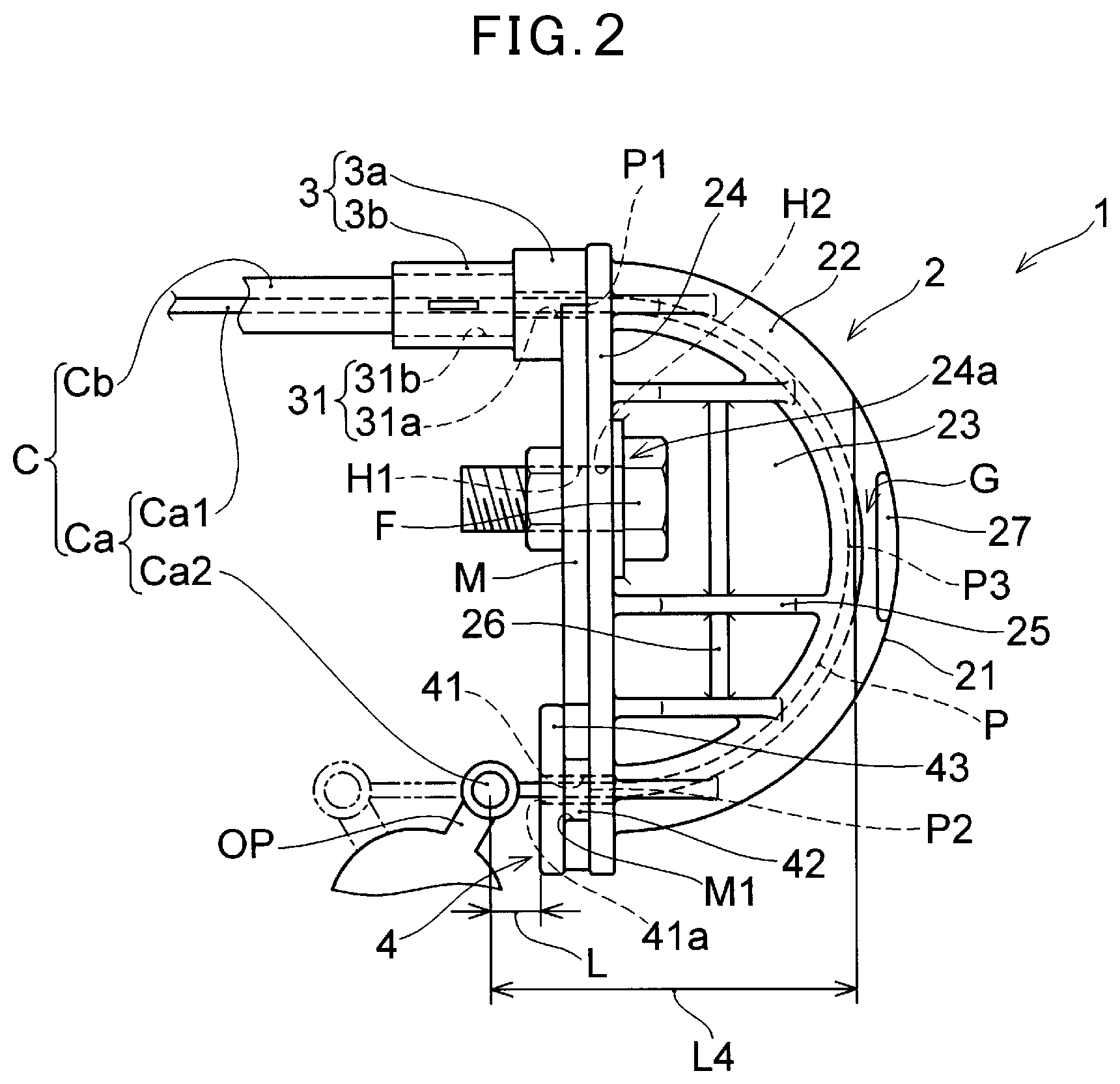 Patent US12618432 Figure 2 – Casing cap and control cable connecting structure with casing cap