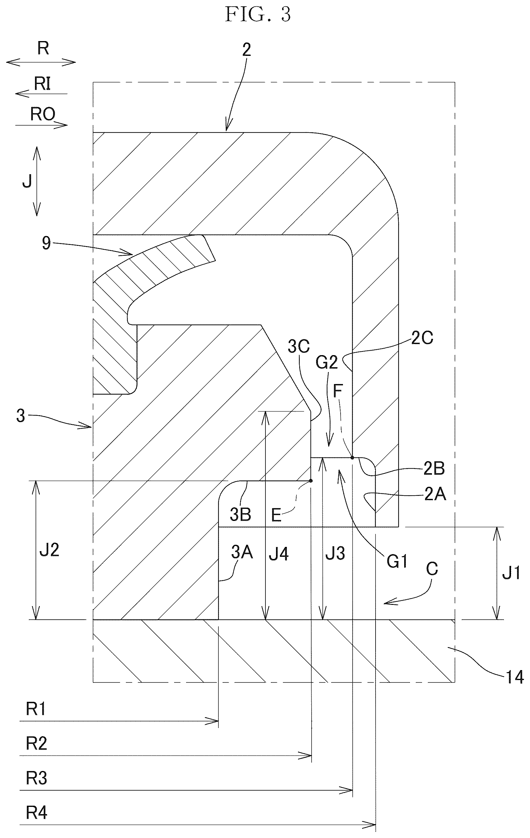 Patent US12618434 Figure 3 – Strut bearing device and vehicle strut suspension