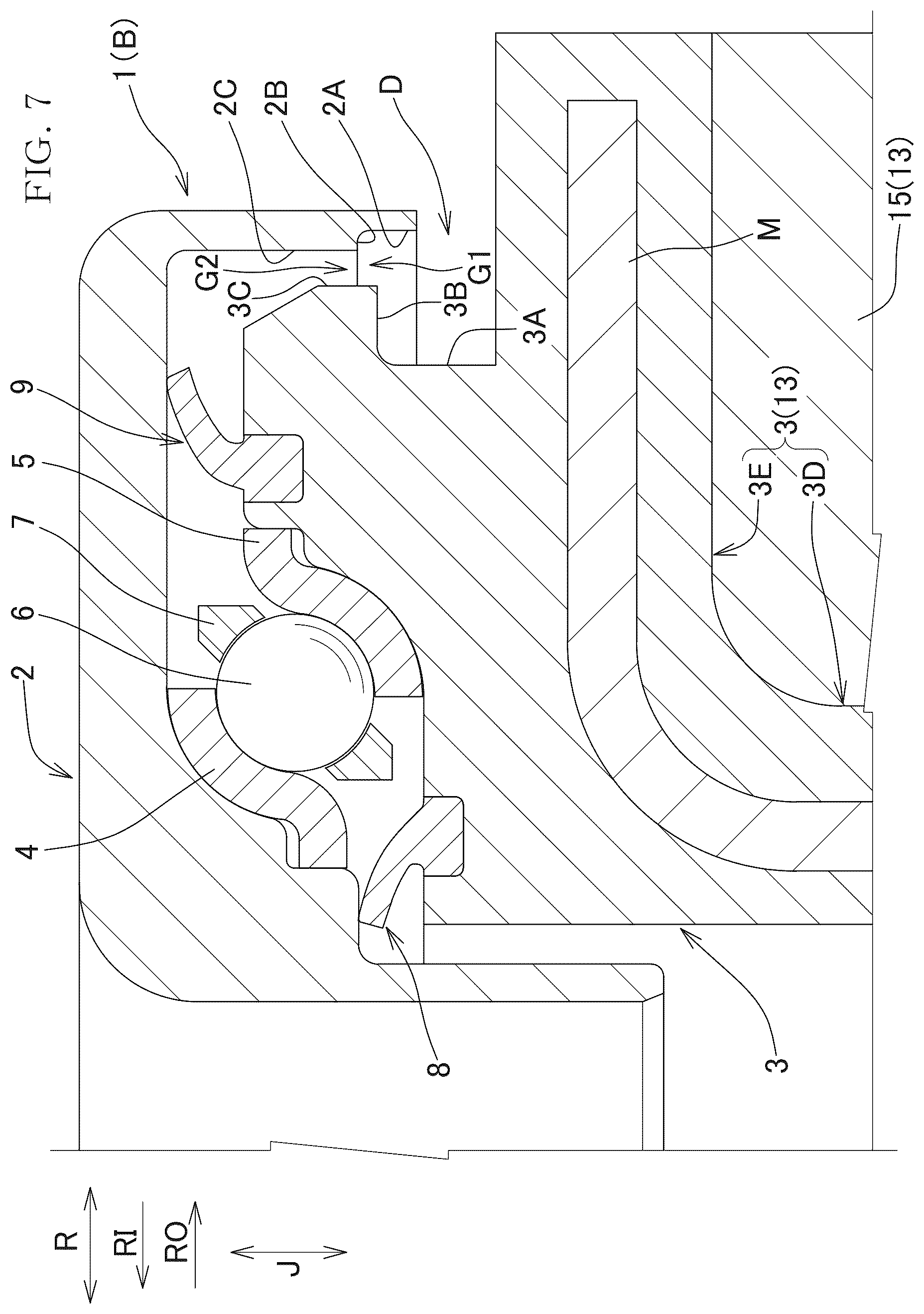 Patent US12618434 Figure 6 – Strut bearing device and vehicle strut suspension