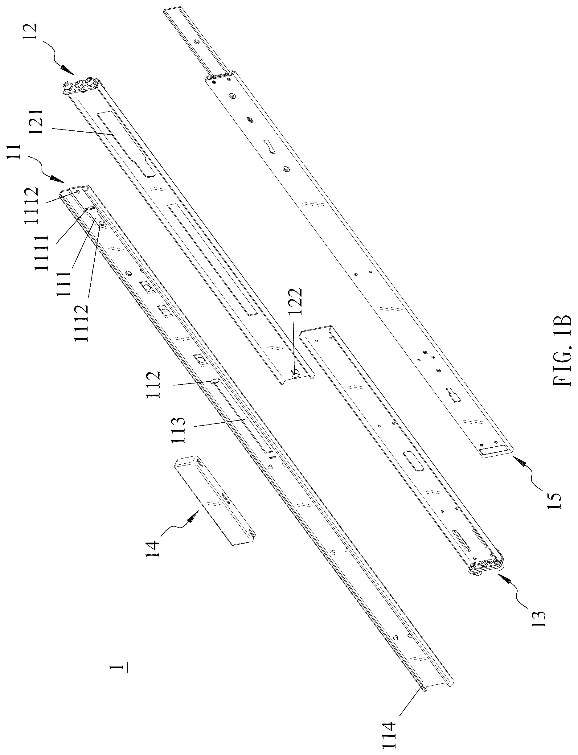 Patent US12618436 Figure 2 – Slide rail assembly