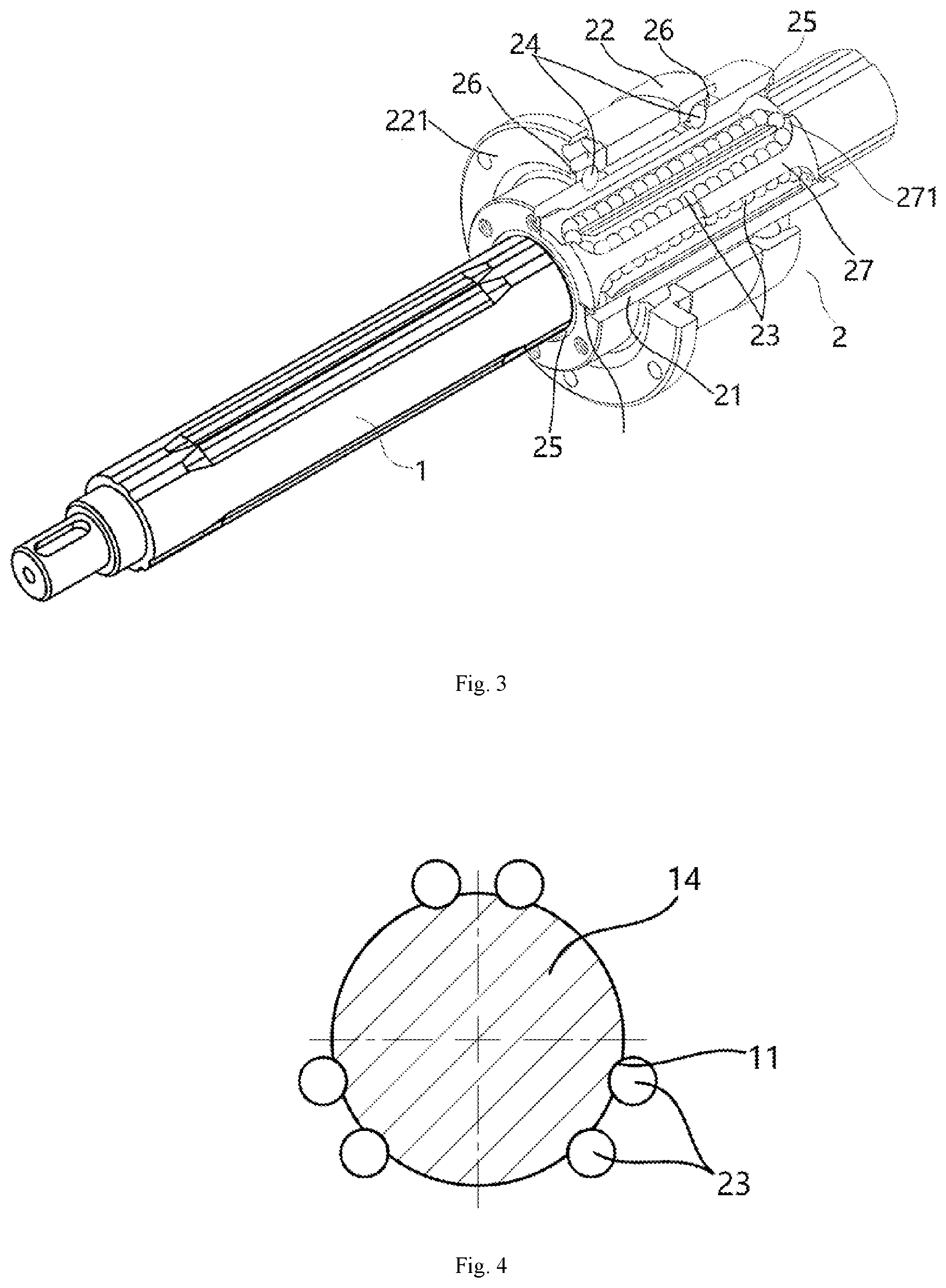 Patent US12618437 Figure 2 – Ball spline device, automated guided vehicle and stereoscopic warehouse system